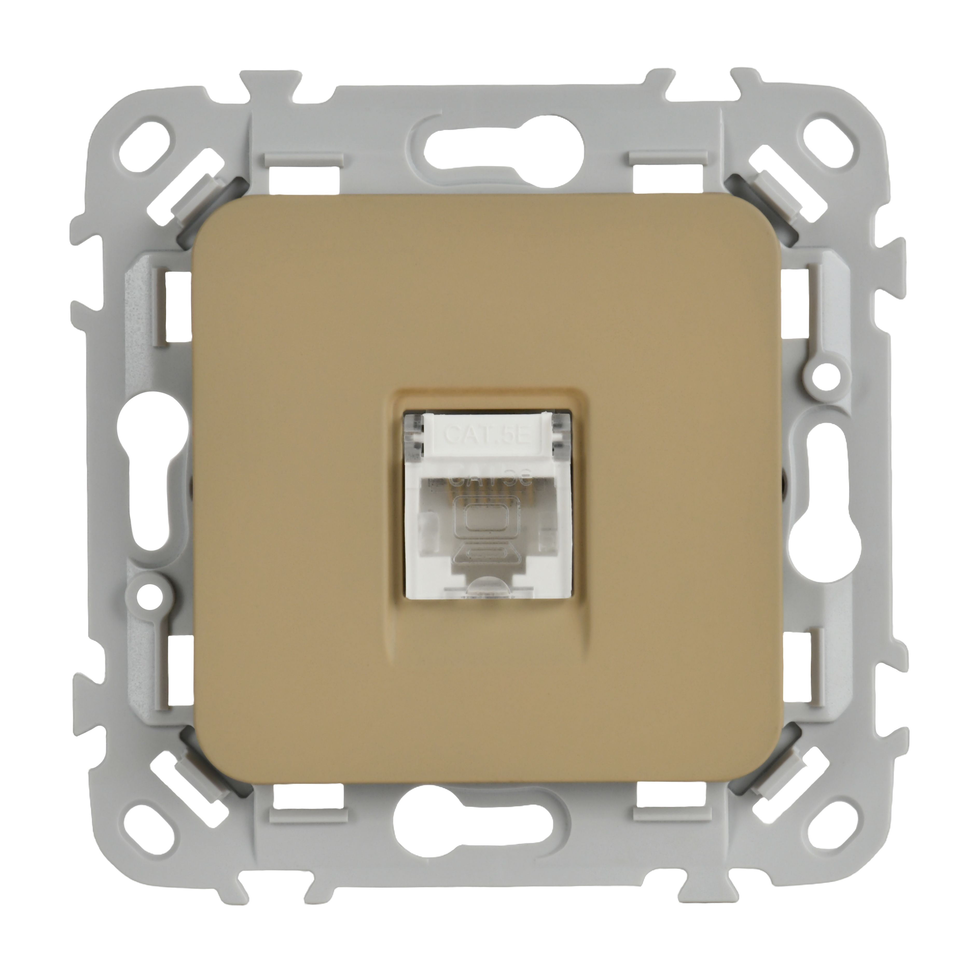 FLITE Розетка компьютерная RJ45 категория 5Е UTP РК5е-1-0-ФлХ хаки IEK — фото
