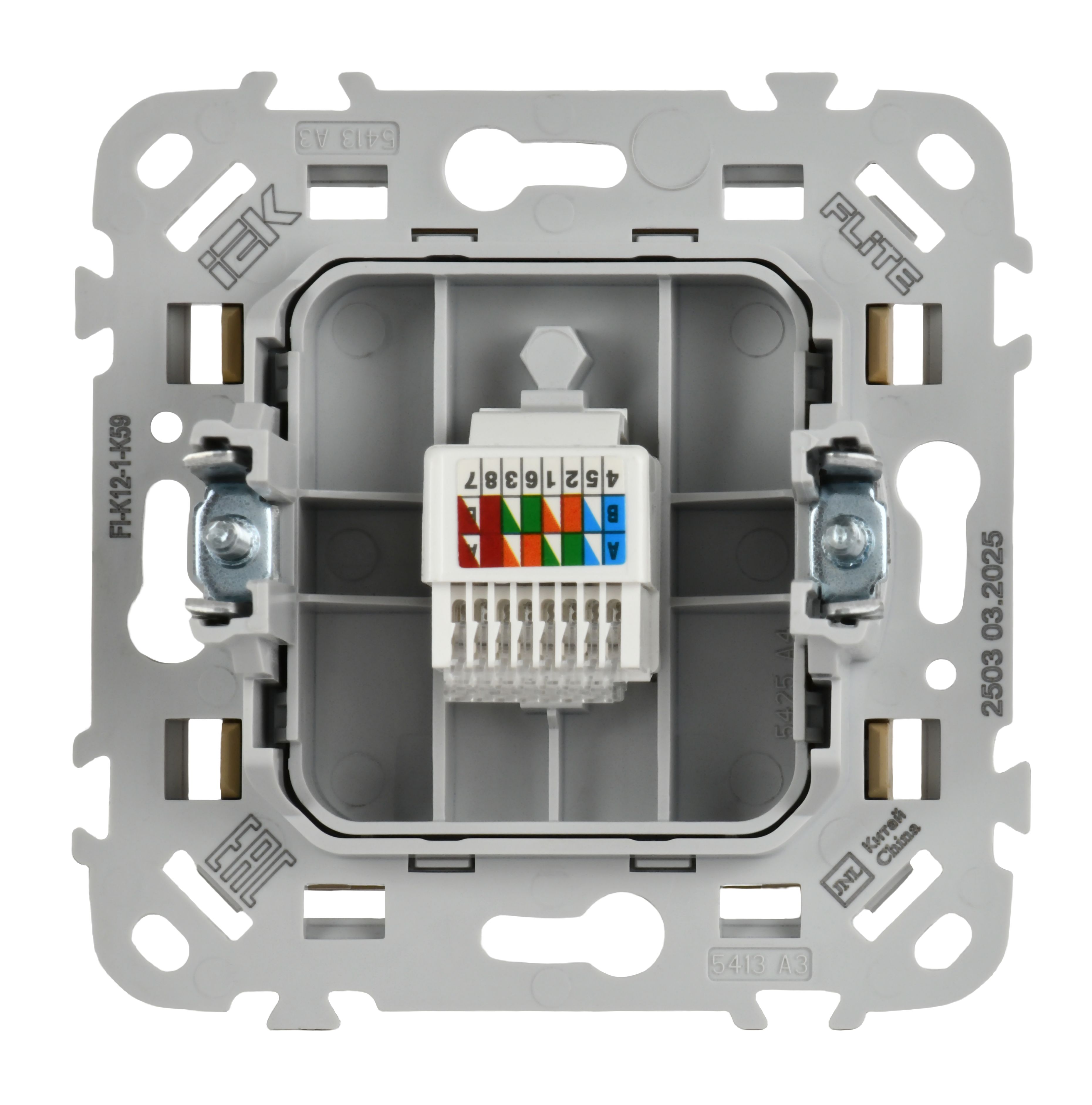 FLITE Розетка компьютерная RJ45 категория 5Е UTP РК5е-1-0-ФлХ хаки IEK — фото