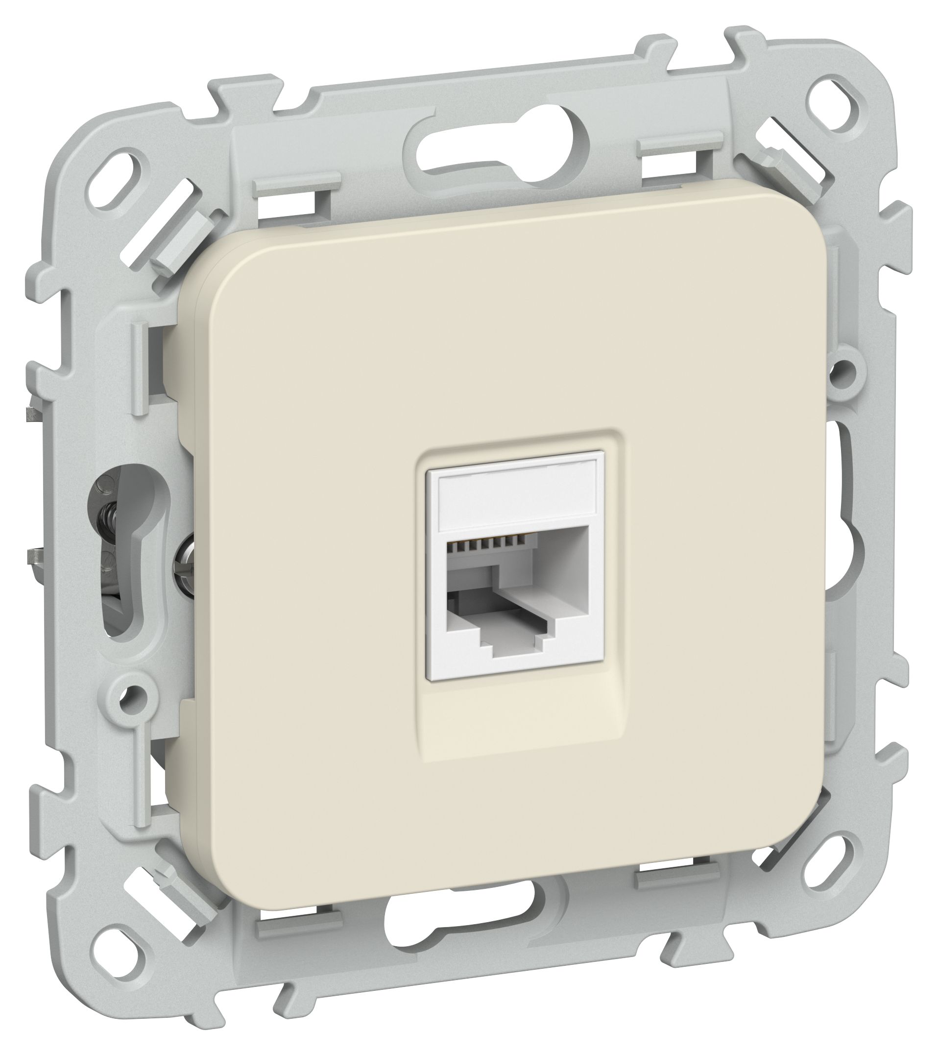 FLITE Розетка компьютерная RJ45 категория 5Е UTP РК5е-1-0-ФлСл сливочный IEK — фото