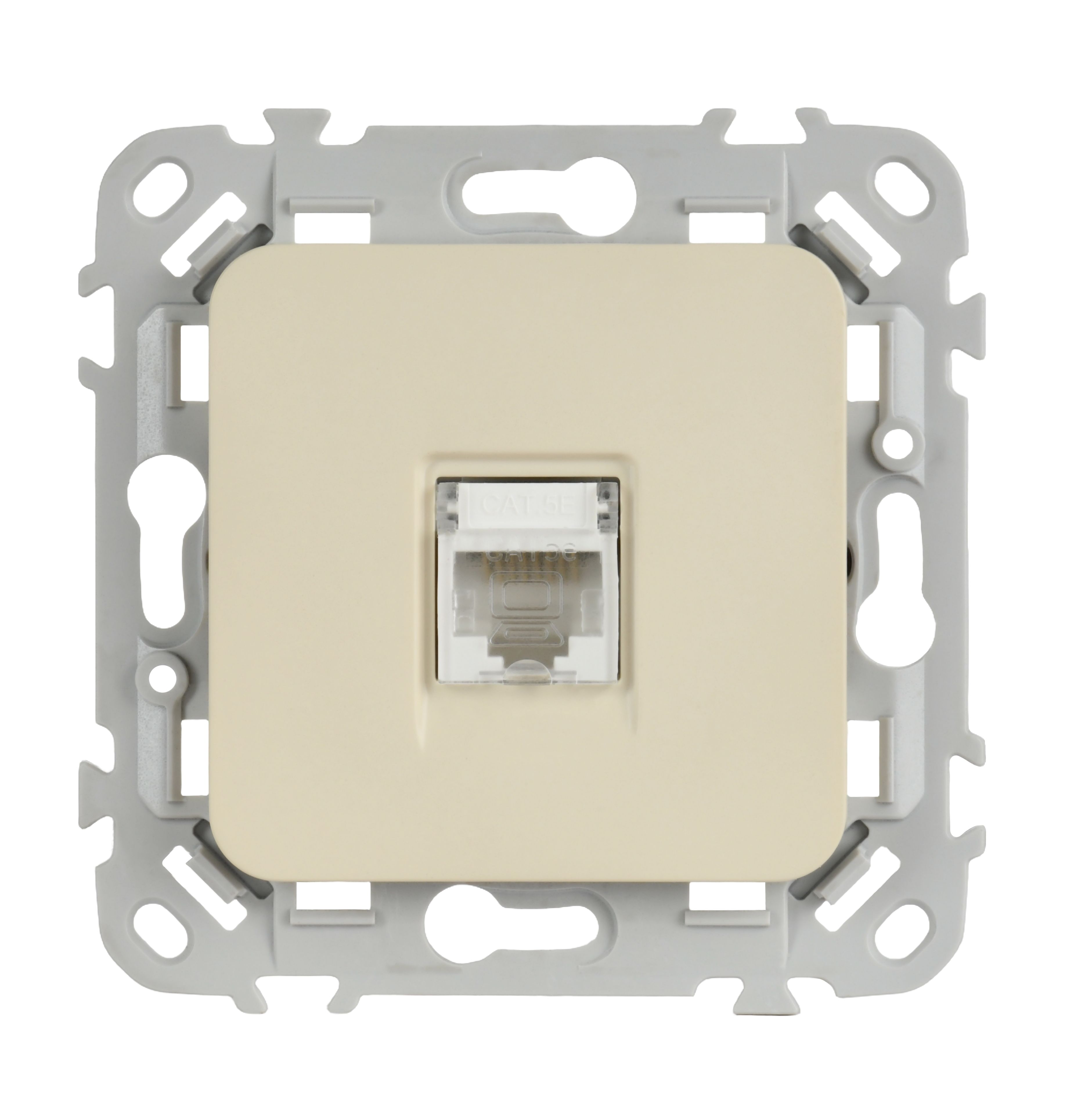 FLITE Розетка компьютерная RJ45 категория 5Е UTP РК5е-1-0-ФлСл сливочный IEK — фото