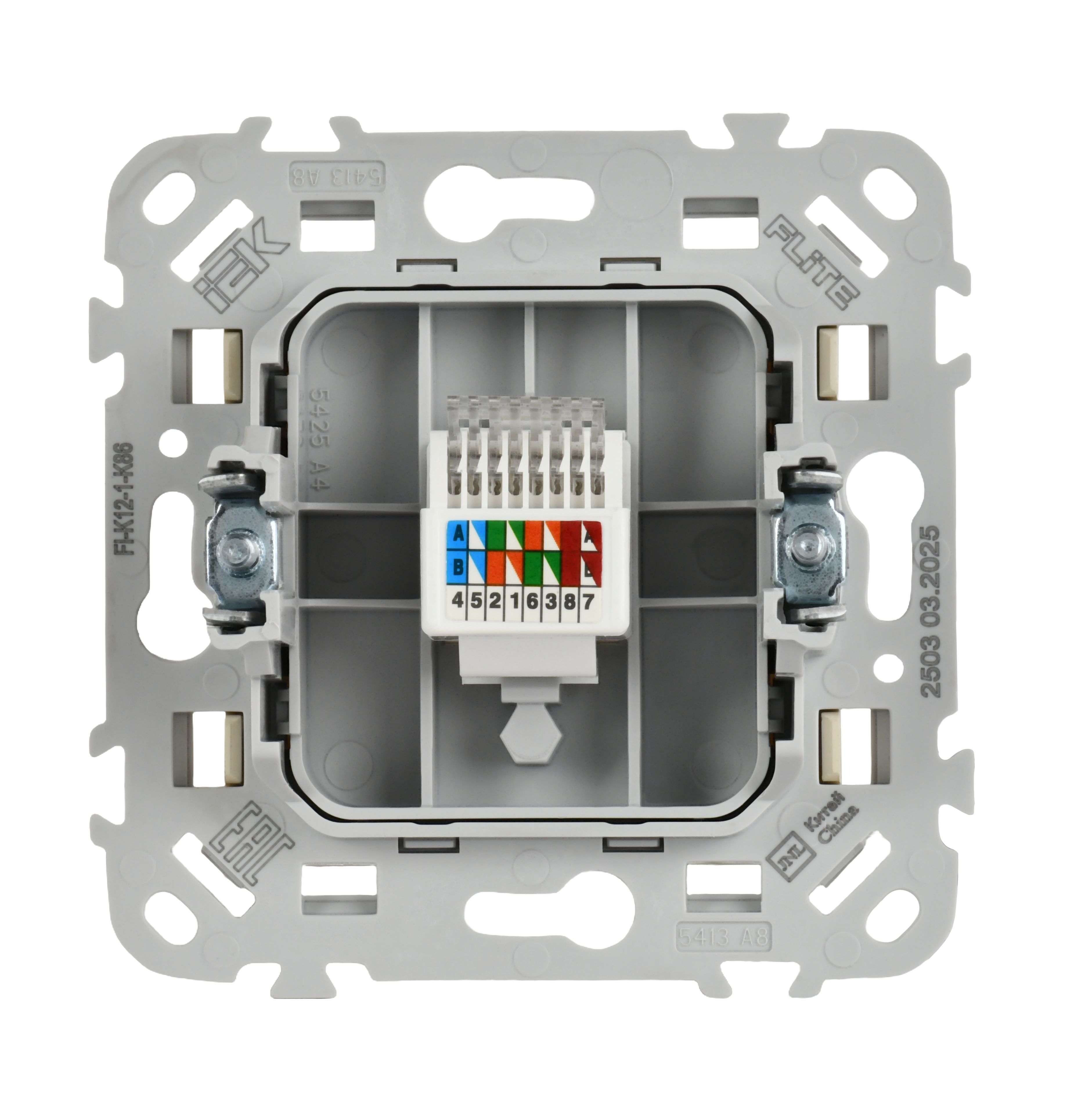 FLITE Розетка компьютерная RJ45 категория 5Е UTP РК5е-1-0-ФлСл сливочный IEK — фото