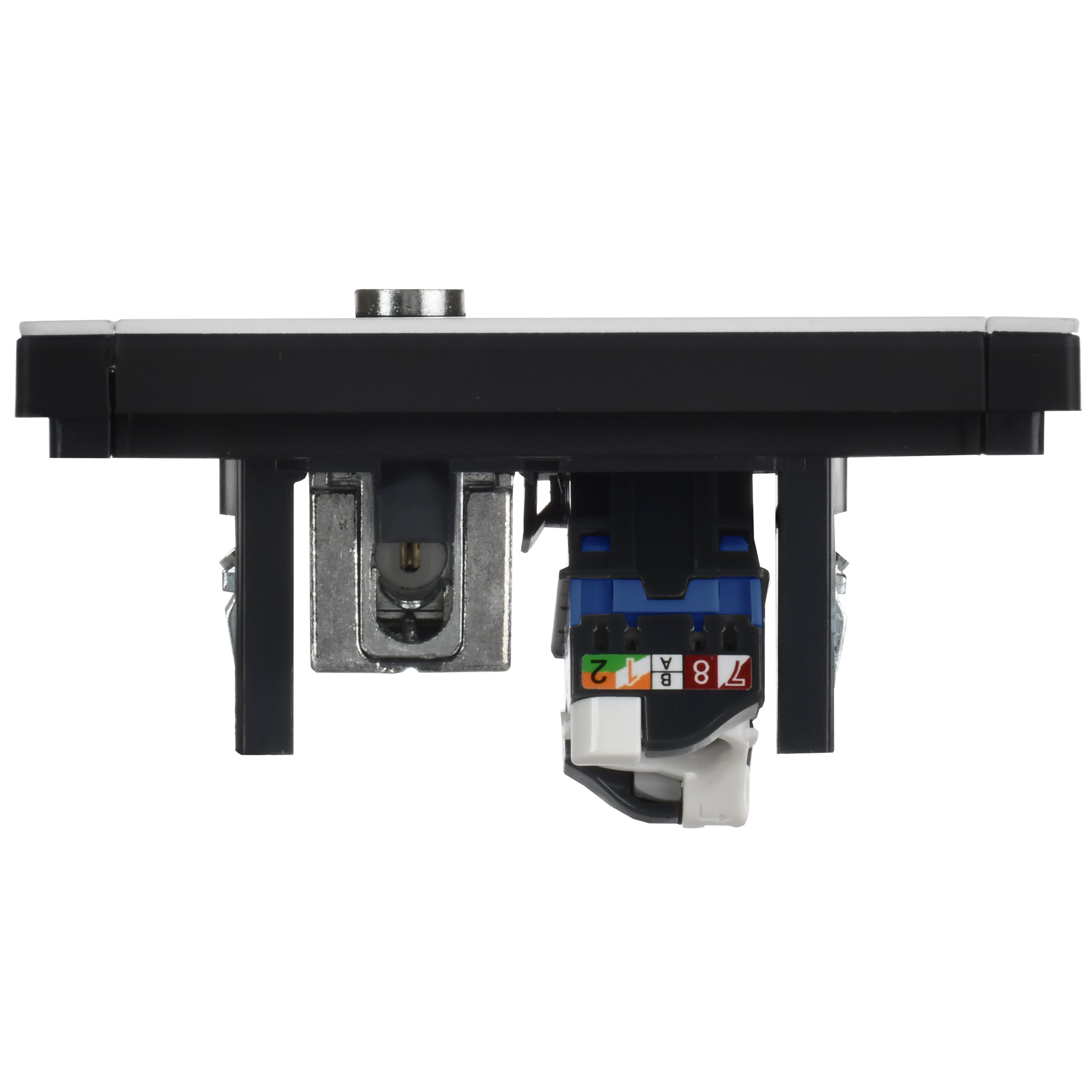 FORTE&PIANO Розетка двойная TV+RJ45 кат.6 FP237M металл белый IEK — фото