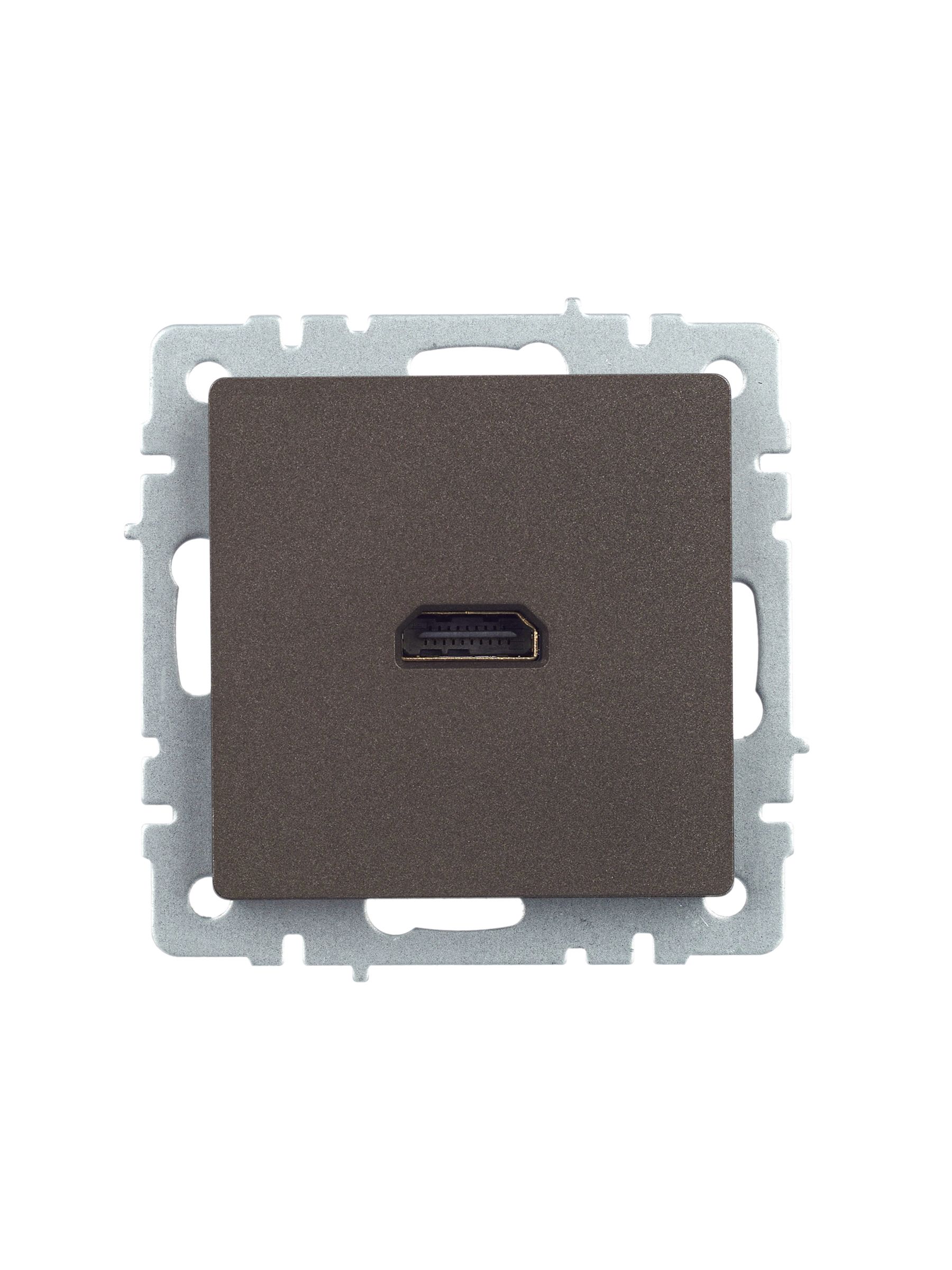 BRITE Розетка HDMI РHDMI-0-БрТБ темная бронза IEK — фото