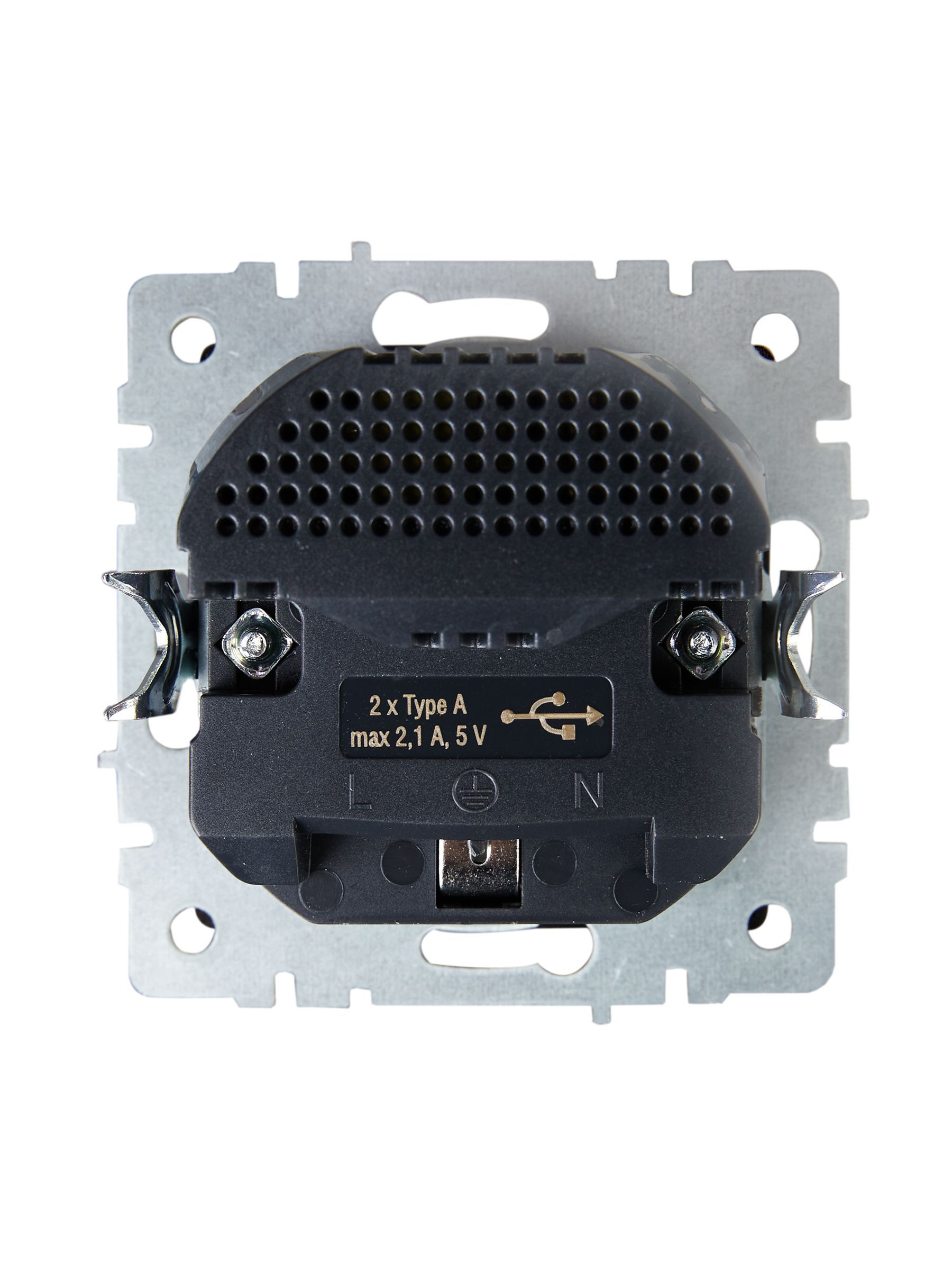 BRITE Розетка 1-местная с заземлением с защитными шторками 16А с USB A+A 5В 2,1А РЮш10-1-БрТБ темная бронза IEK — фото