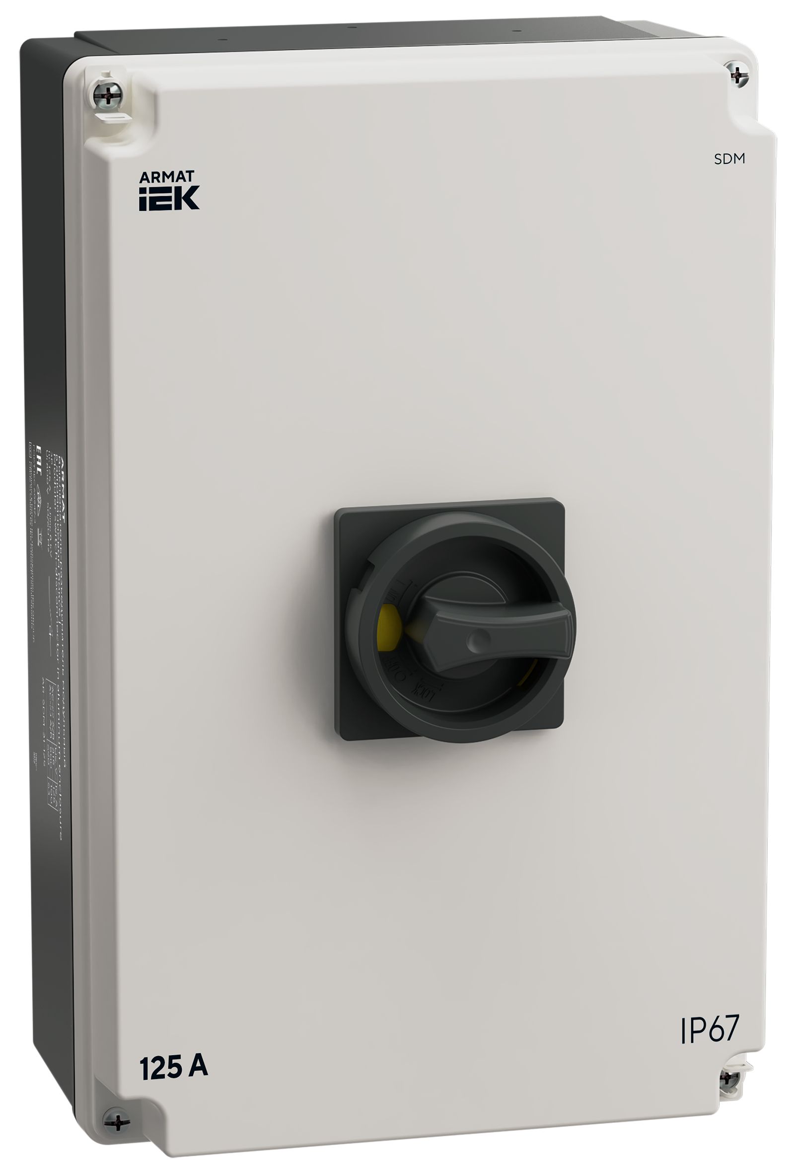 ARMAT Выключатель-разъединитель SDM 3P 125А в алюминиевомом боксе IP67 IEK