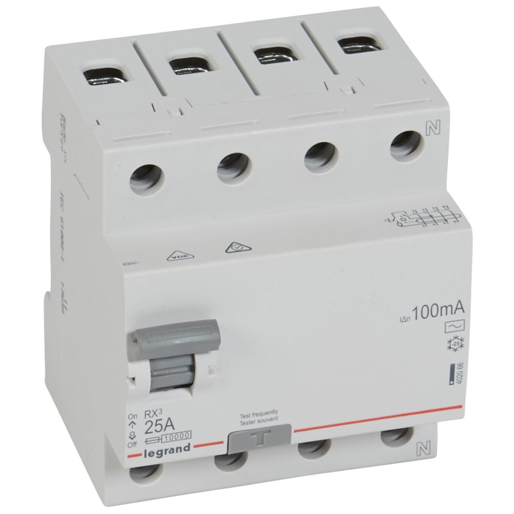 RX3 ВДТ 100мА 25А 4П AC LEGRAND
