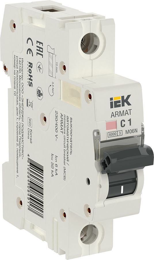 ARMAT Автоматический выключатель M06N 1P C 1А IEK — фото
