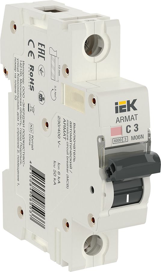 ARMAT Автоматический выключатель M06N 1P C 3А IEK — фото