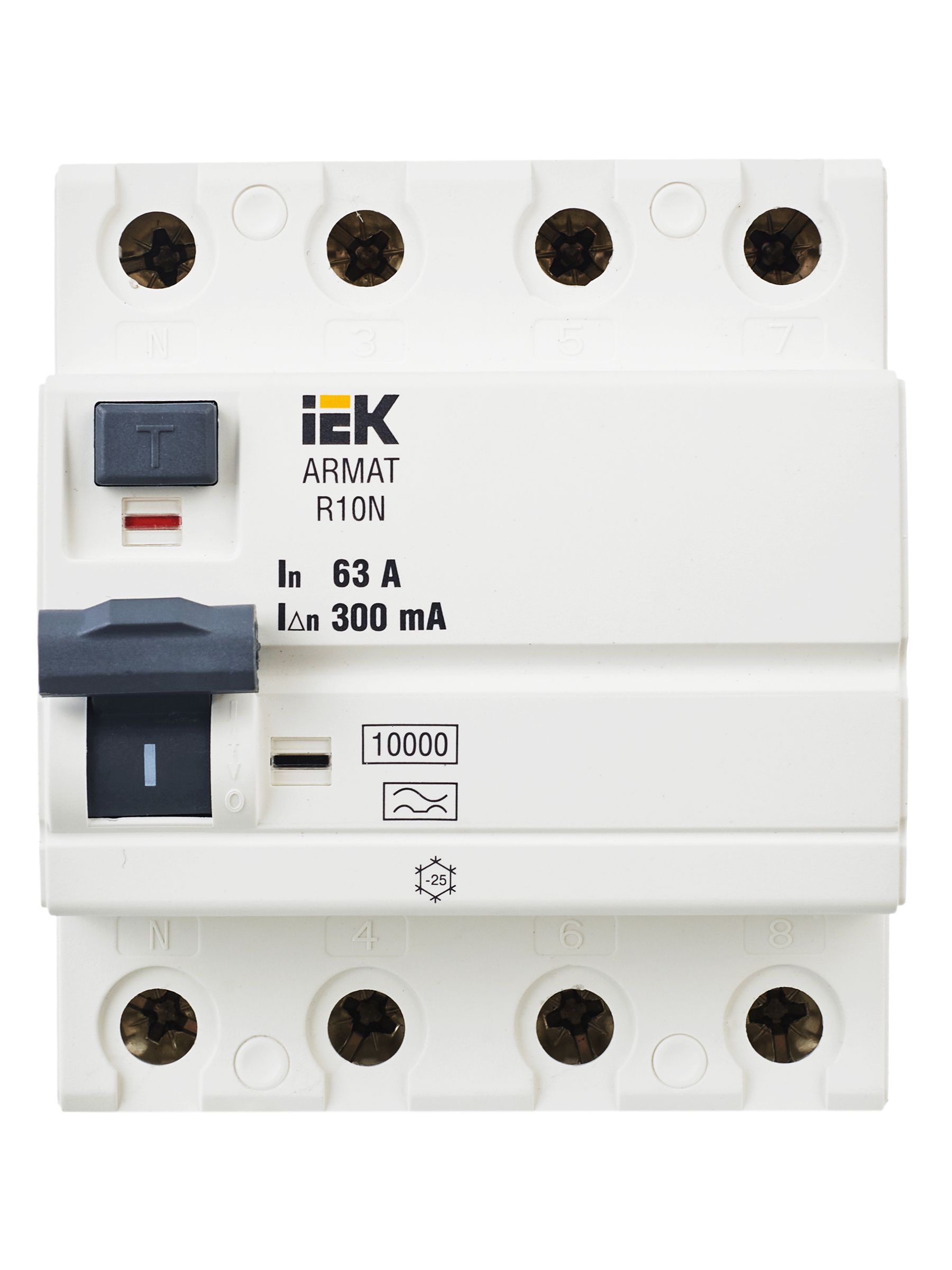 ARMAT Выключатель дифференциального тока R10N 4P 63А 300мА тип A IEK — фото
