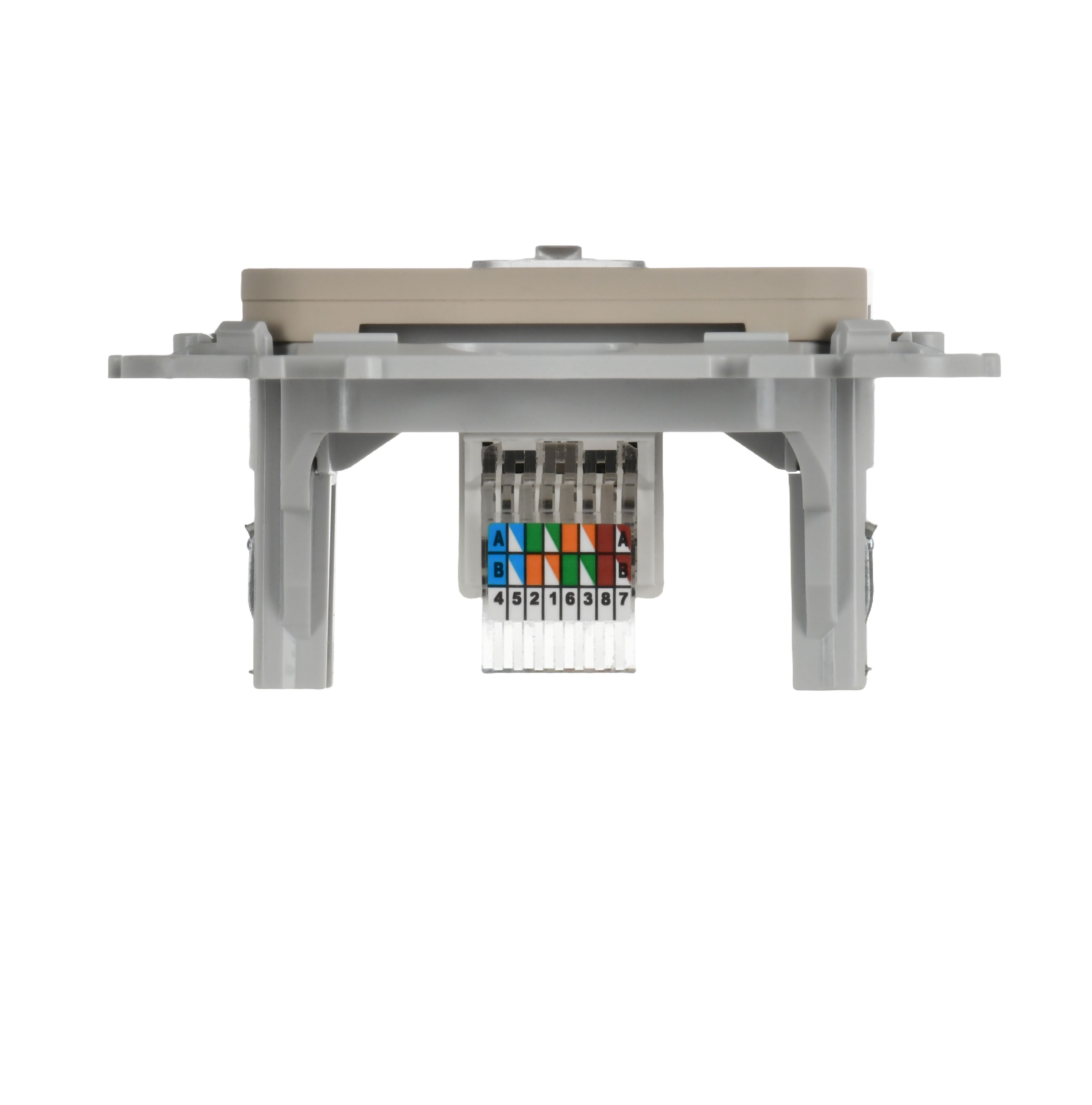 FLITE Розетка компьютерная RJ45 категория 5Е UTP РК5е-1-0-ФлЛ льняной IEK — фото