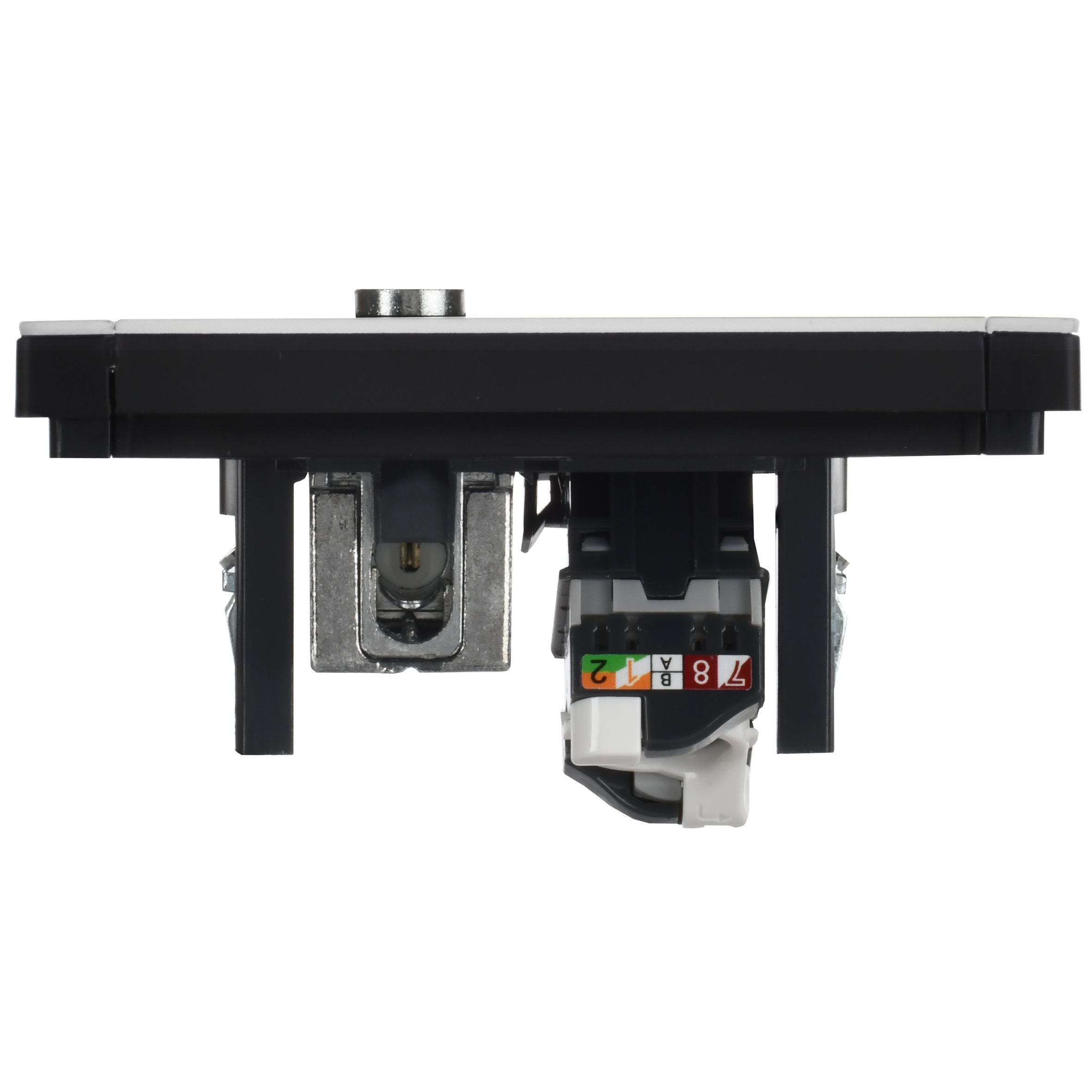 FORTE&PIANO Розетка двойная TV+RJ45 кат.5E FP236M металл белый IEK — фото