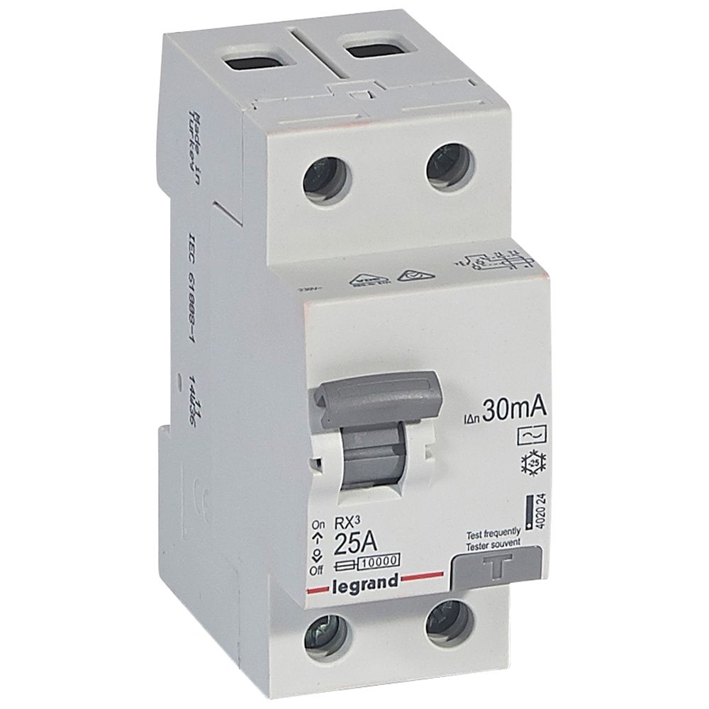 RX3 ВДТ 30мА 25А 2П AC LEGRAND