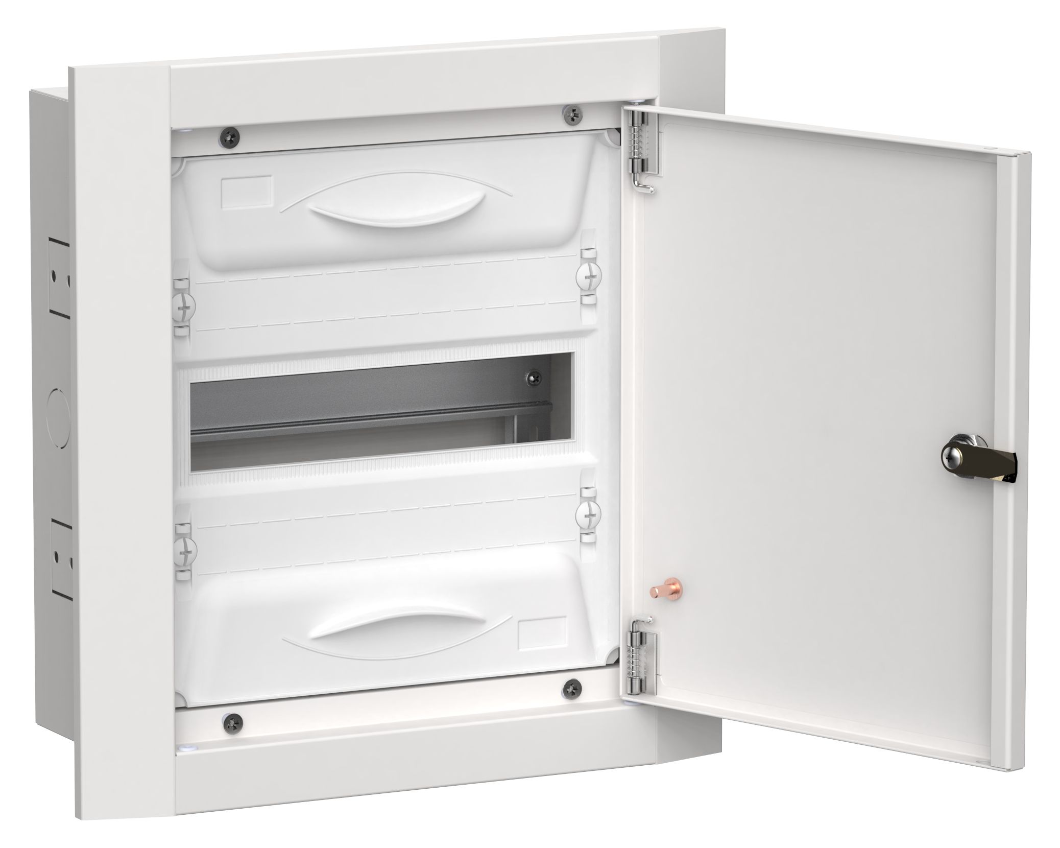 TITAN 5 Корпус металлический ЩРв-12 (1х12) 380х365х130мм IP31 белый (одна дверь) IEK