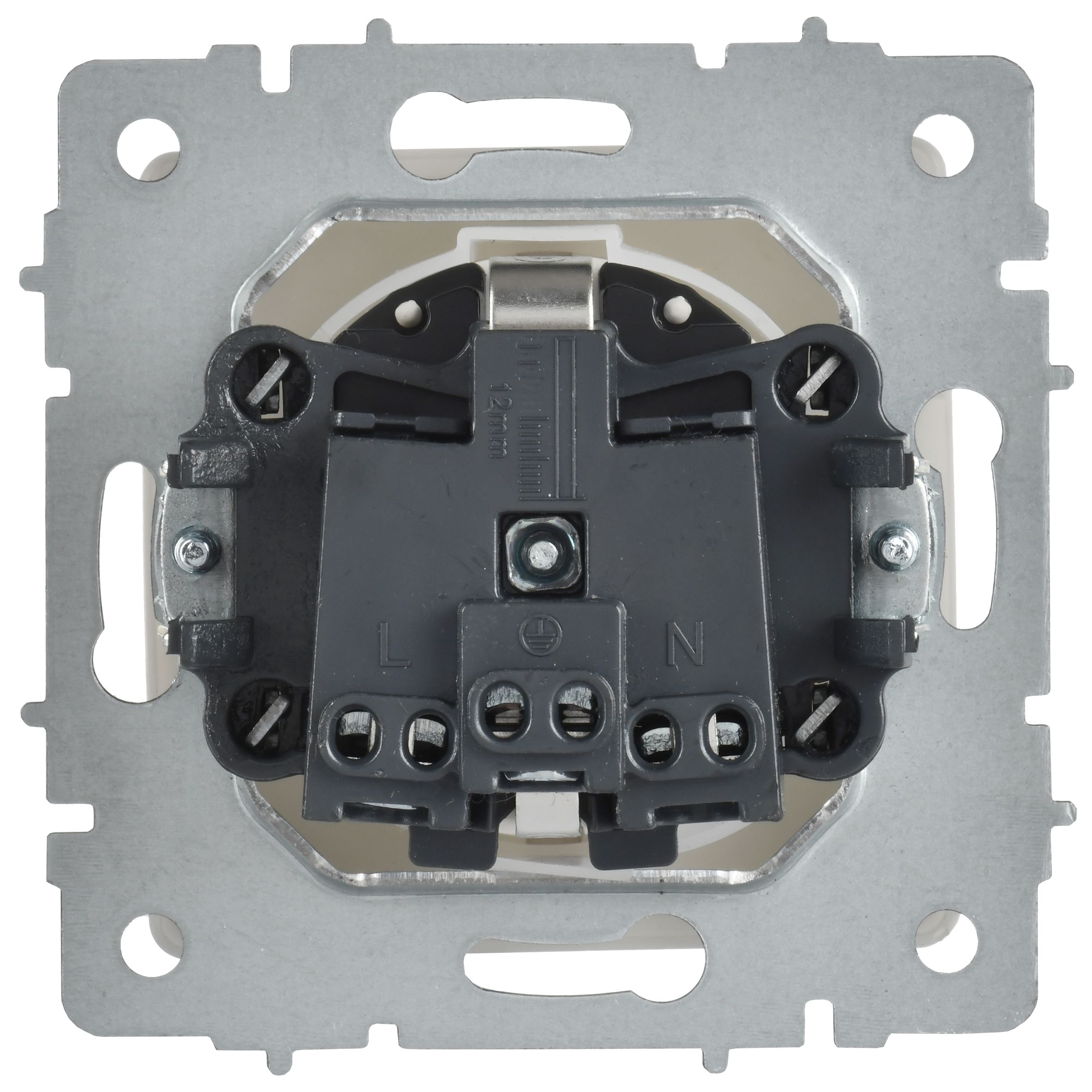 BRITE Розетка 1-местная с заземлением с защитными шторками и крышкой 16А IP20 РСбш10-3-БрАБ арктический белый IEK — фото