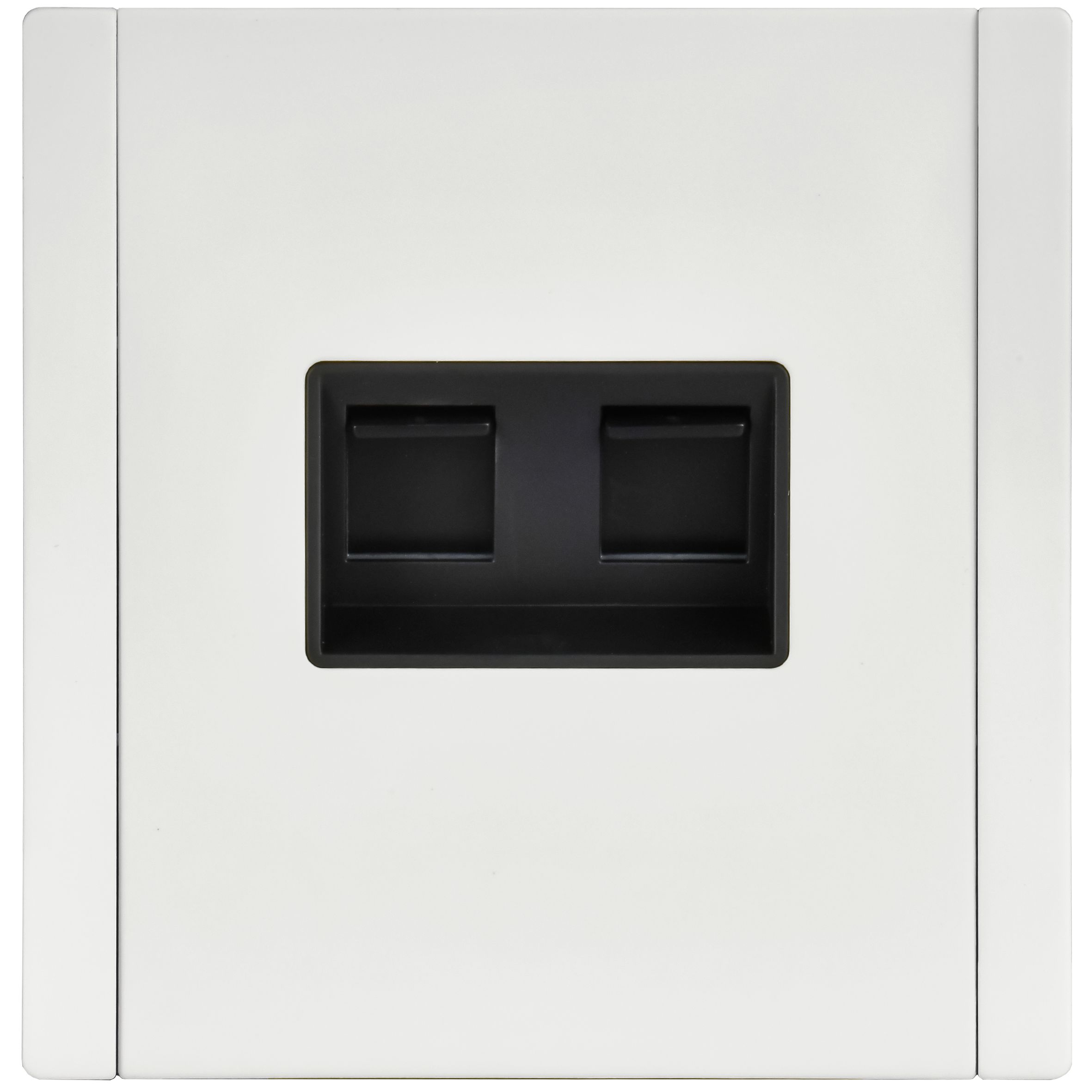 FORTE&PIANO Розетка двойная RJ11+RJ45 кат.5E FP235M металл белый IEK — фото