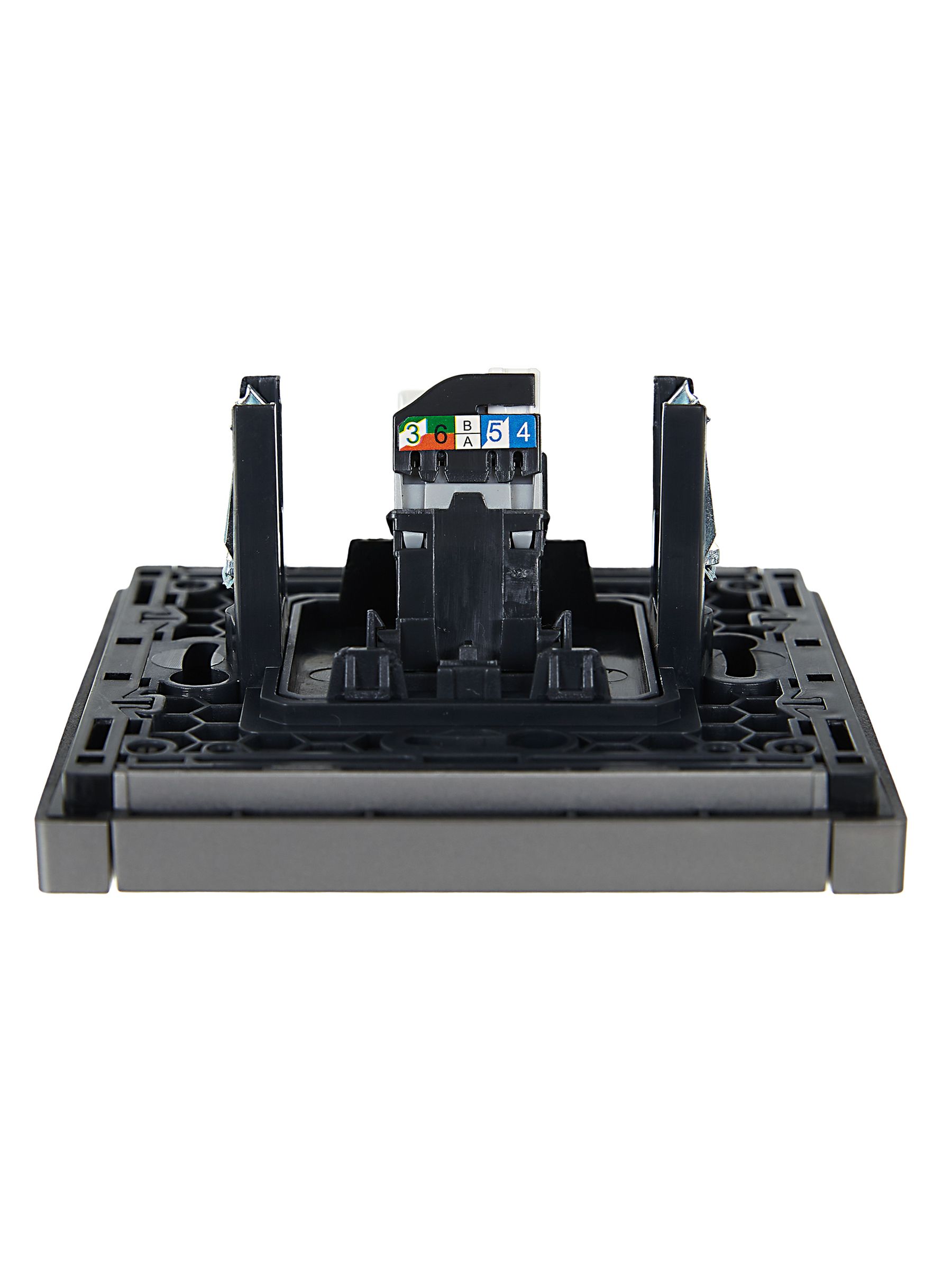FORTE&PIANO Розетка компьютерная RJ45 кат.5E FP532 сталь IEK — фото