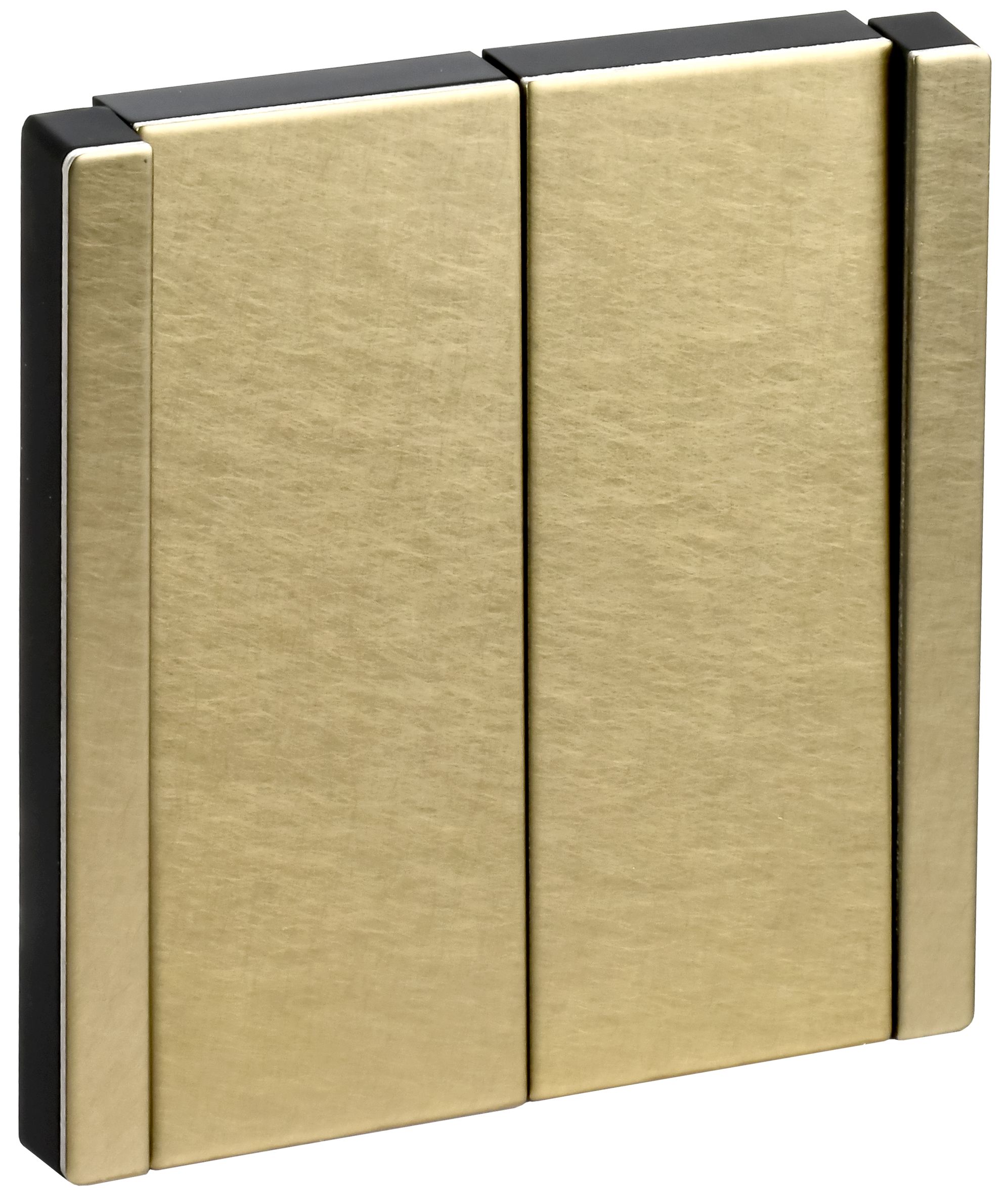 FORTE&PIANO Выключатель 2-клавишный проходной 10А FP607M металл шампань IEK — фото