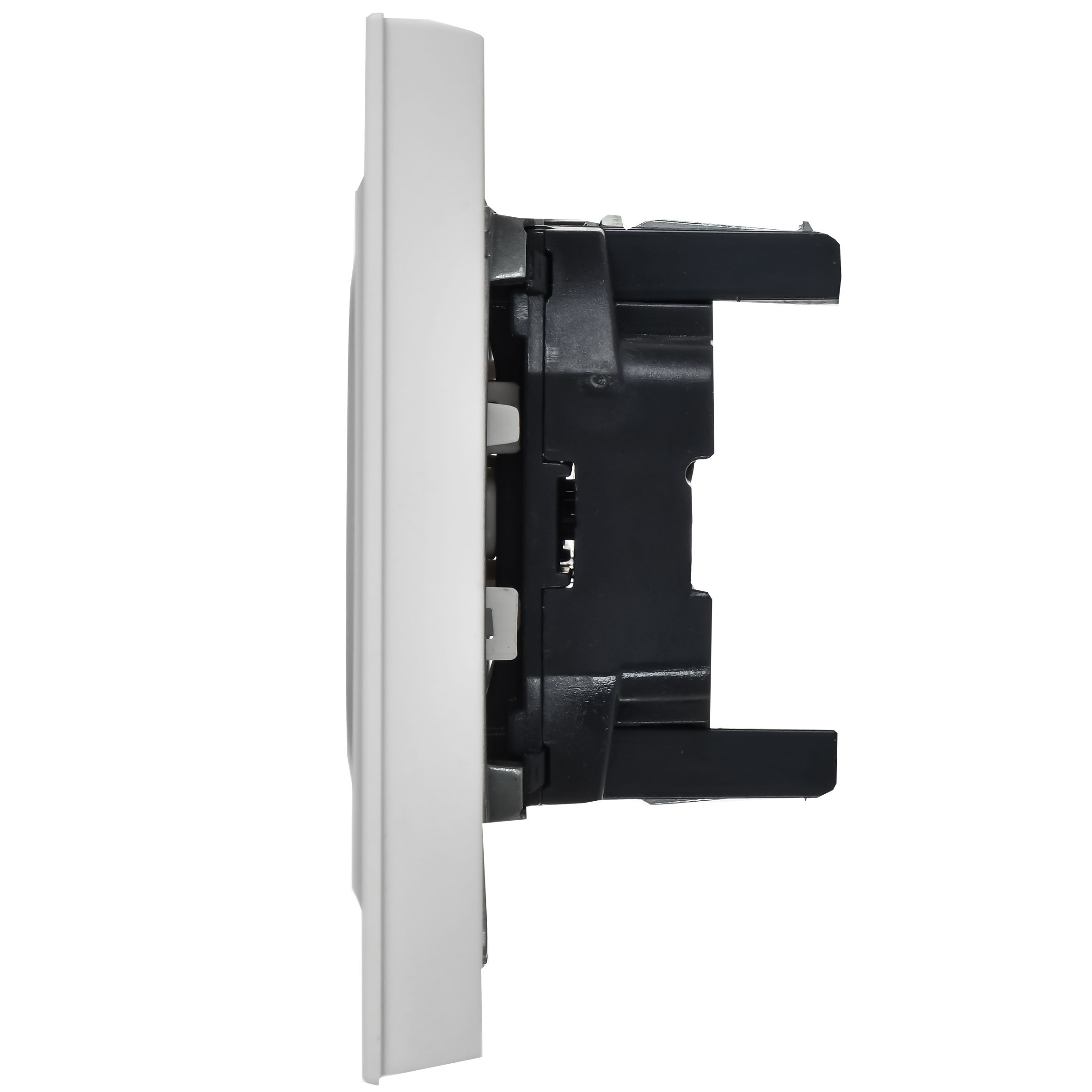BRITE Розетка 2-местная без заземления без защитных шторок 10А в сборе РС12-2-БрАБ арктический белый IEK — фото