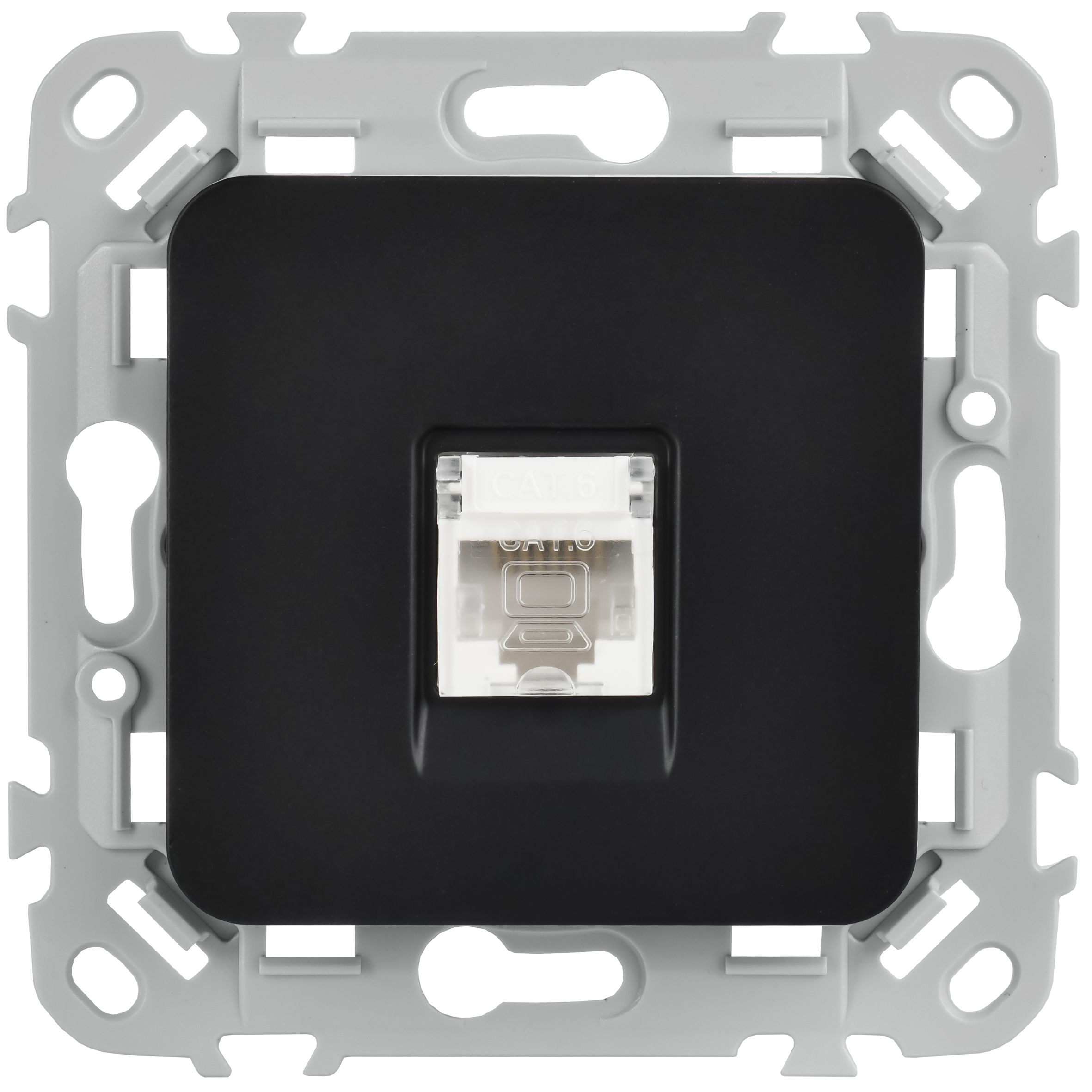 FLITE Розетка компьютерная RJ45 категория 6 UTP РК6-1-0-ФлЧ черный IEK — фото