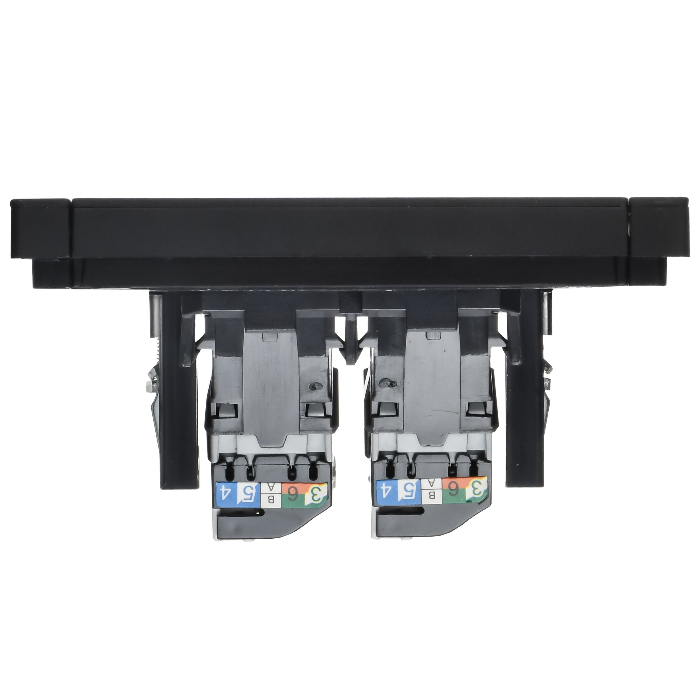 FORTE&PIANO Розетка компьютерная двойная RJ45 кат.5E FP133M металл черный IEK — фото