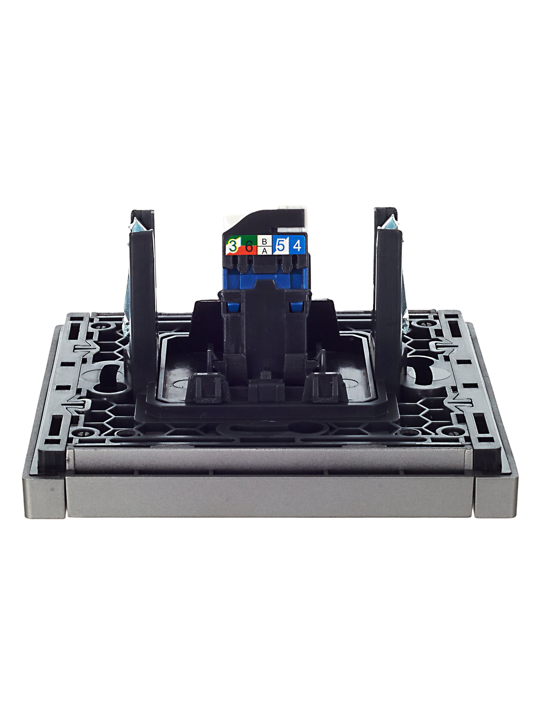 FORTE&PIANO Розетка компьютерная RJ45 кат.6 FP531 сталь IEK — фото