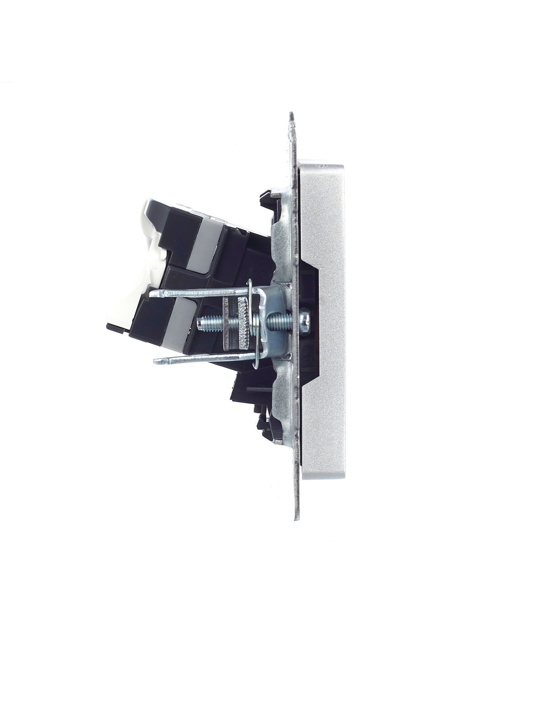 BRITE Розетка компьютерная RJ45 кат.5E РК10-БрА алюминий IEK — фото