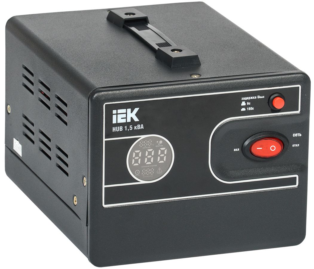 Стабилизатор напряжения переносной HUB 1,5кВА IEK
