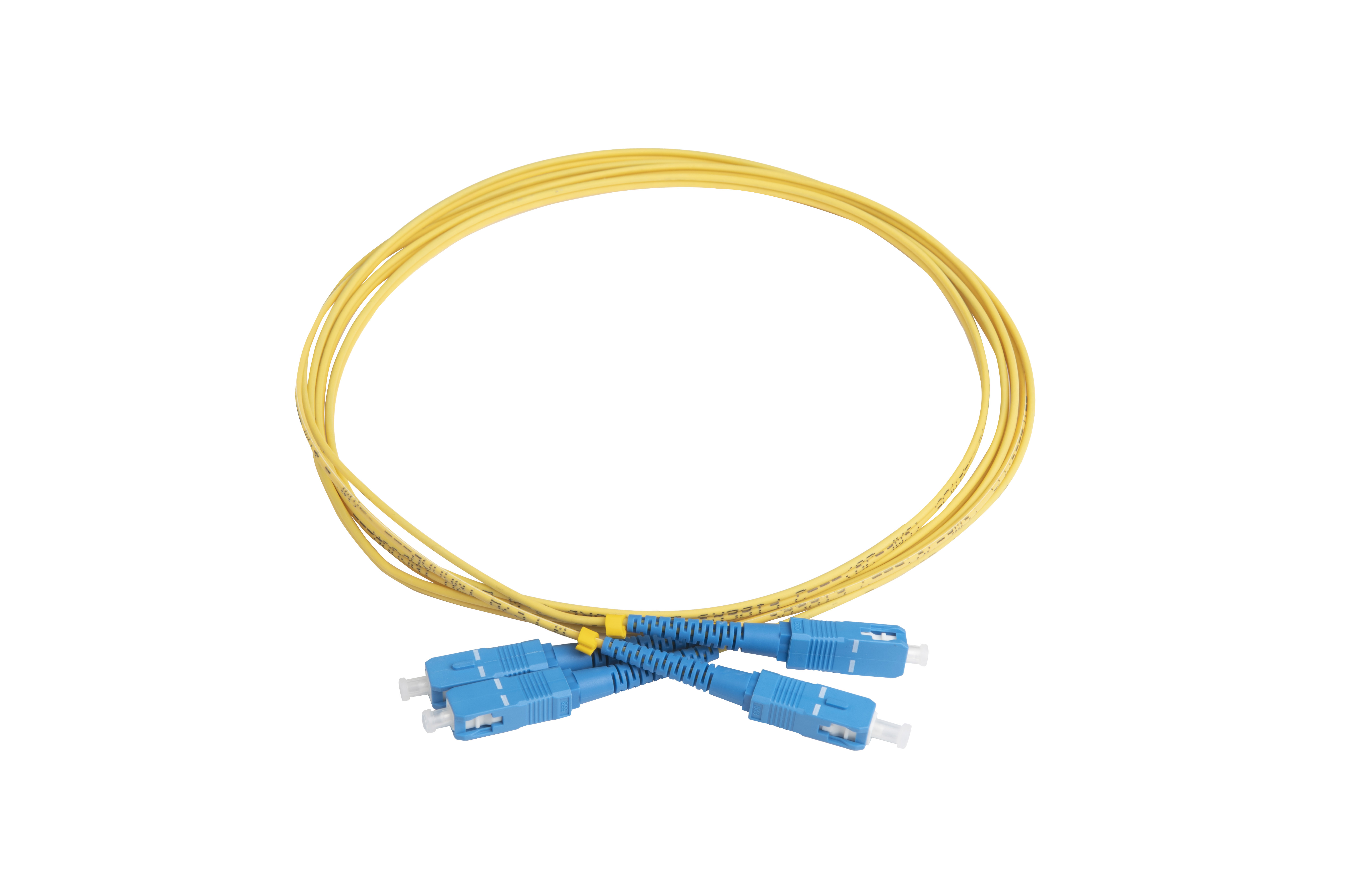 Hyperline FC-D2-9-SC/UR-SC/UR-H-2M-LSZH-YL Патч-корд волоконно-оптический (шнур) SM 9/125 (OS2), SC/UPC-SC/UPC, 2.0 мм, duplex, LSZH, 2 м