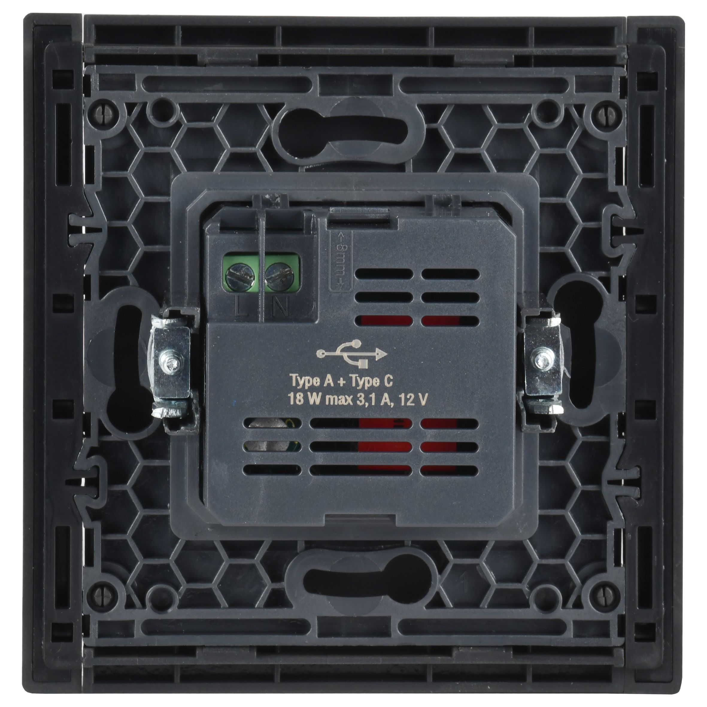 FORTE&PIANO Розетка USB A+C 18Вт FP351 серый IEK — фото