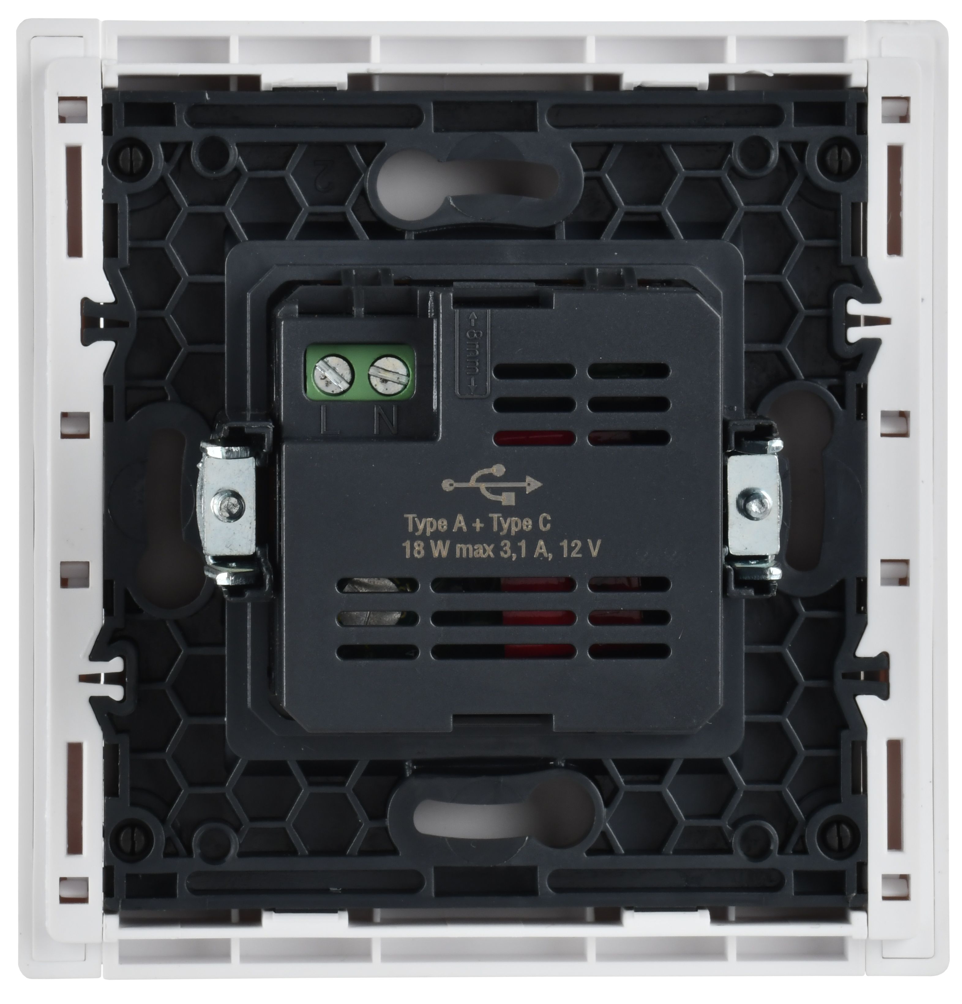 FORTE&PIANO Розетка USB A+C 18Вт FP251 белый IEK — фото