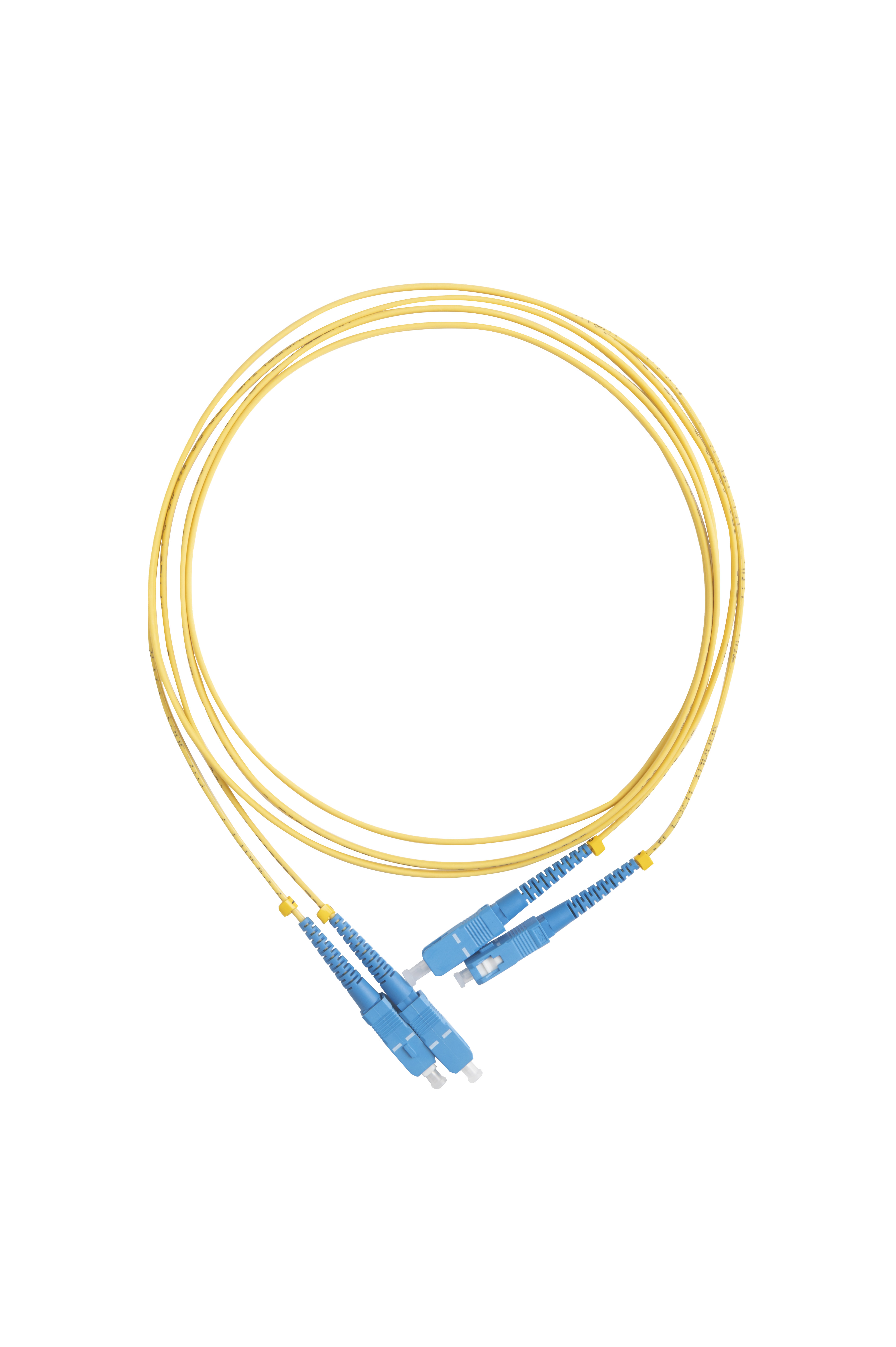 Hyperline FC-D2-9-SC/UR-SC/UR-H-2M-LSZH-YL Патч-корд волоконно-оптический (шнур) SM 9/125 (OS2), SC/UPC-SC/UPC, 2.0 мм, duplex, LSZH, 2 м — фото