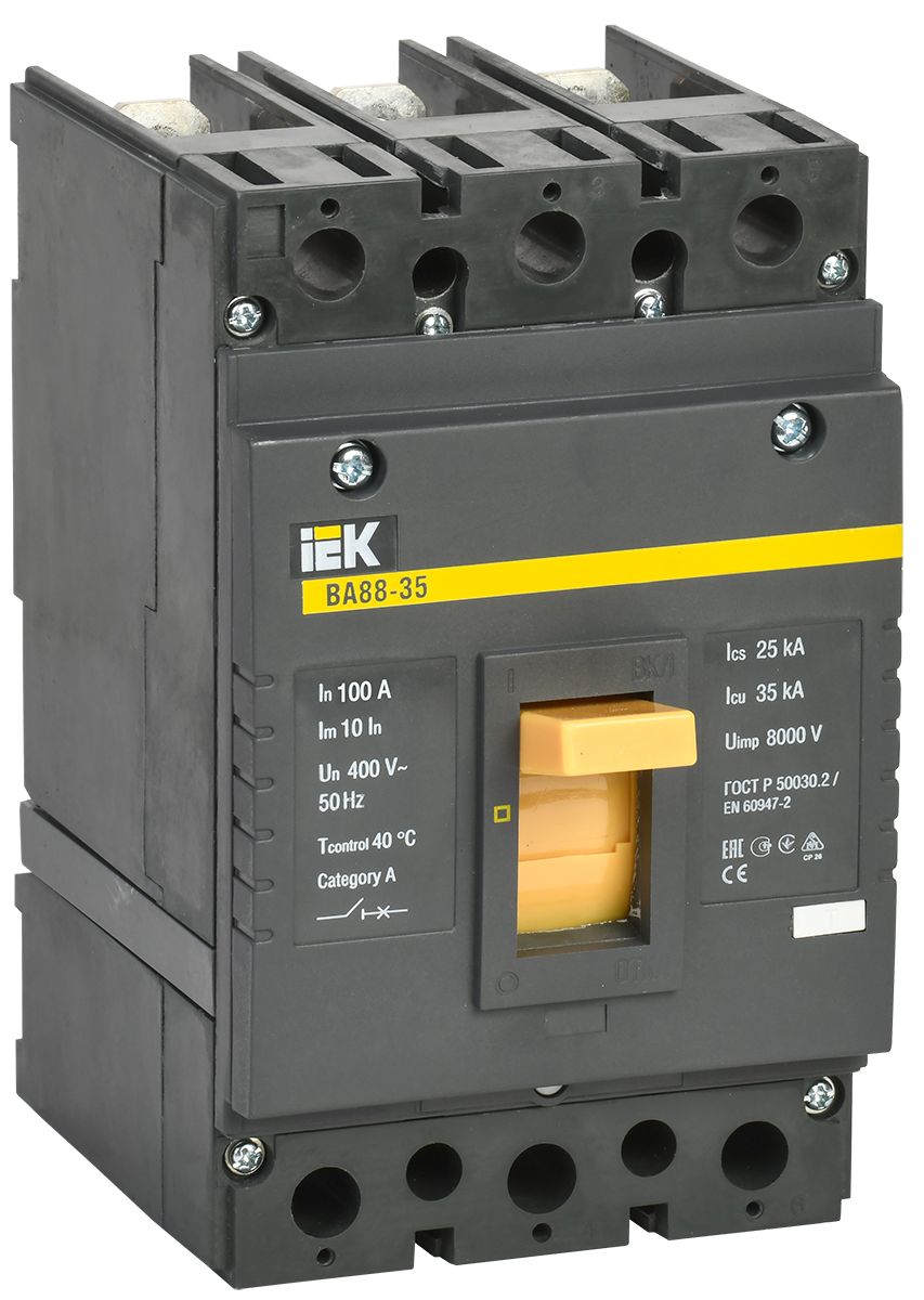Выключатель автоматический ВА88-35 3Р 100А 35кА IEK