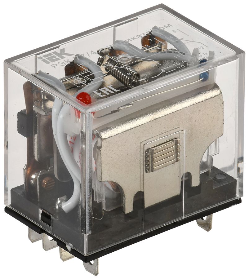 Реле РЭК77/4 с индикацией 10А 12В DC IEK