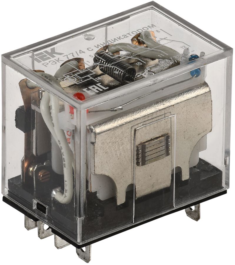 Реле РЭК77/4 с индикацией 10А 12В AC IEK