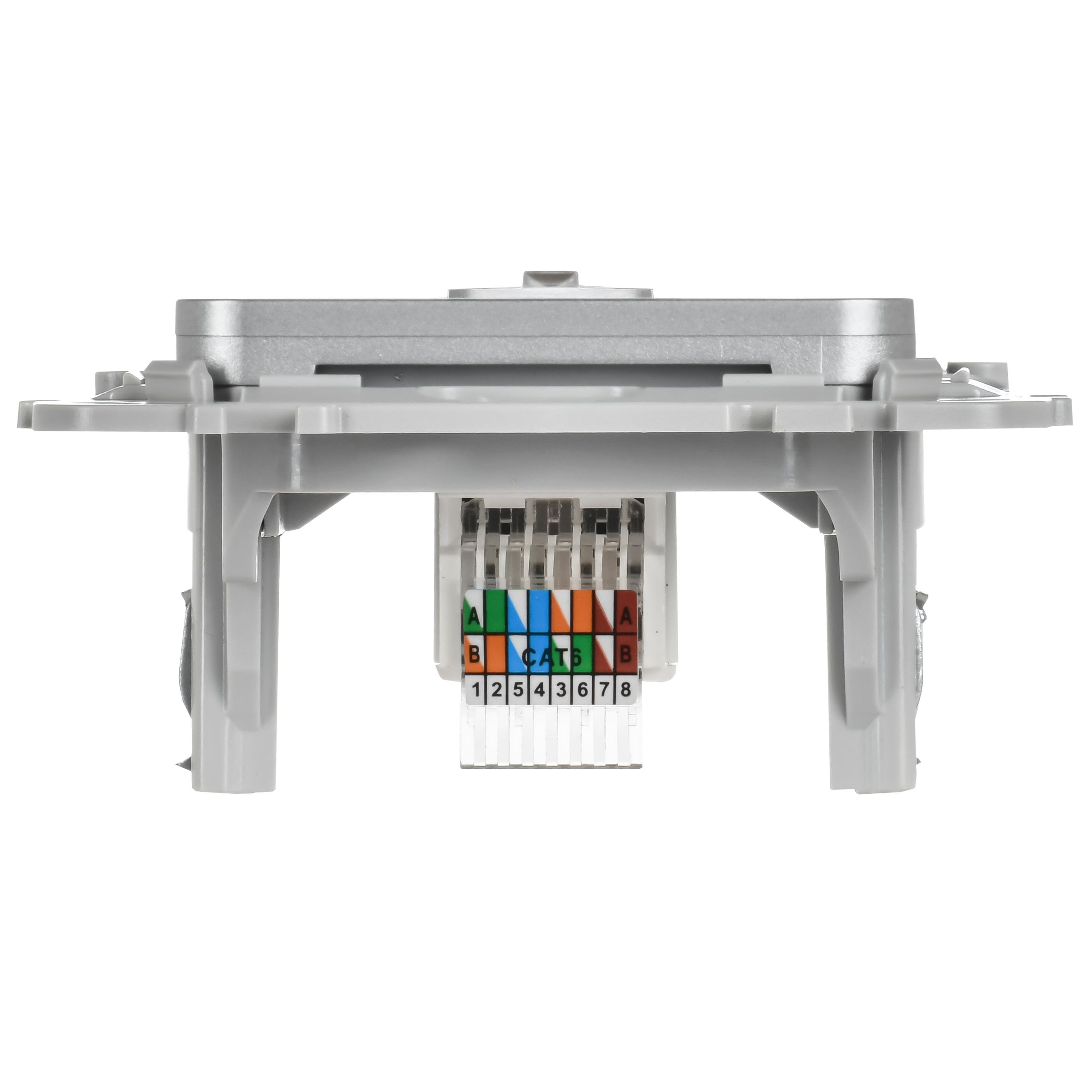FLITE Розетка компьютерная RJ45 категория 6 UTP РК6-1-0-ФлА алюминий IEK — фото