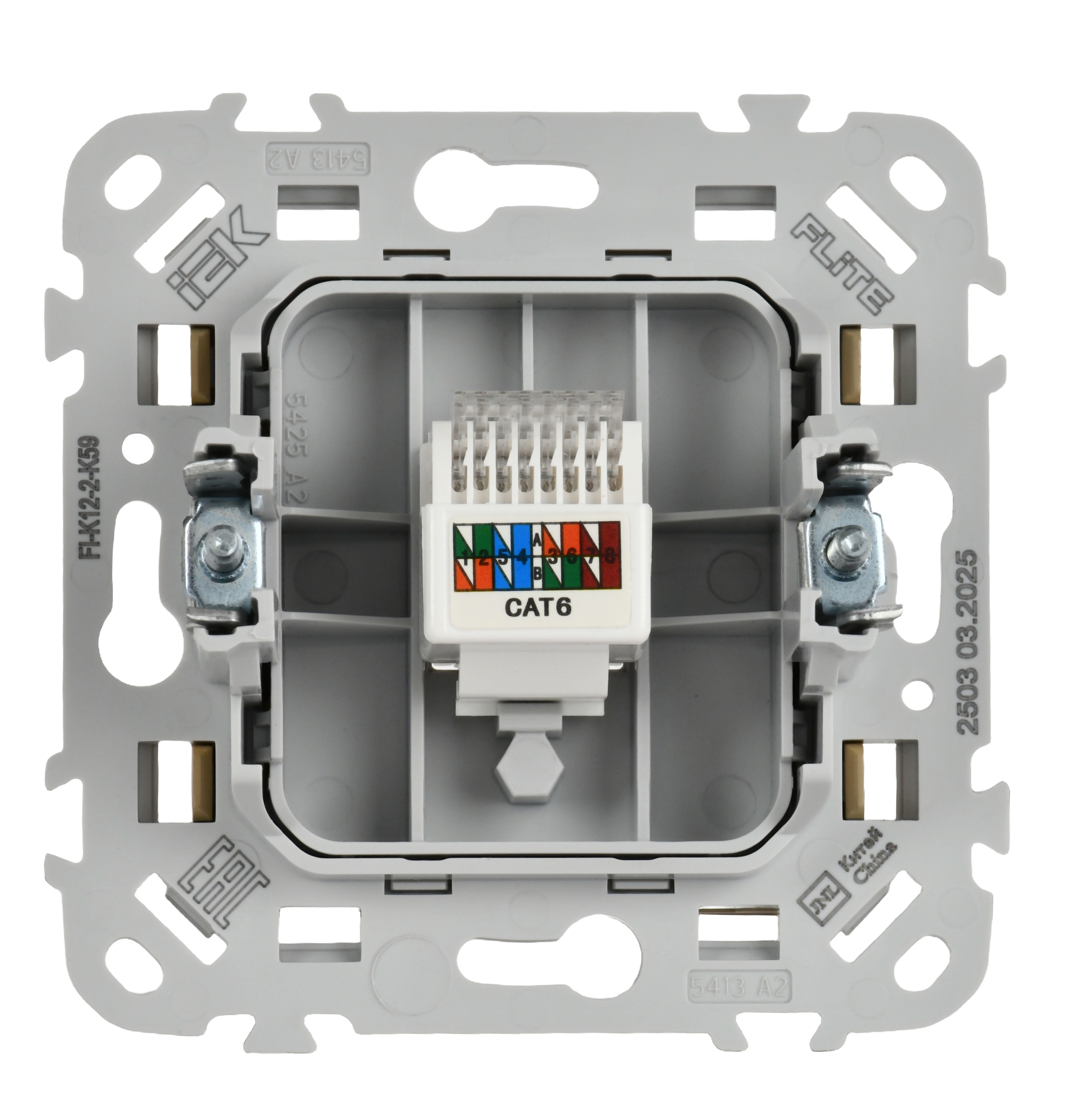 FLITE Розетка компьютерная RJ45 категория 6 UTP РК6-1-0-ФлХ хаки IEK — фото