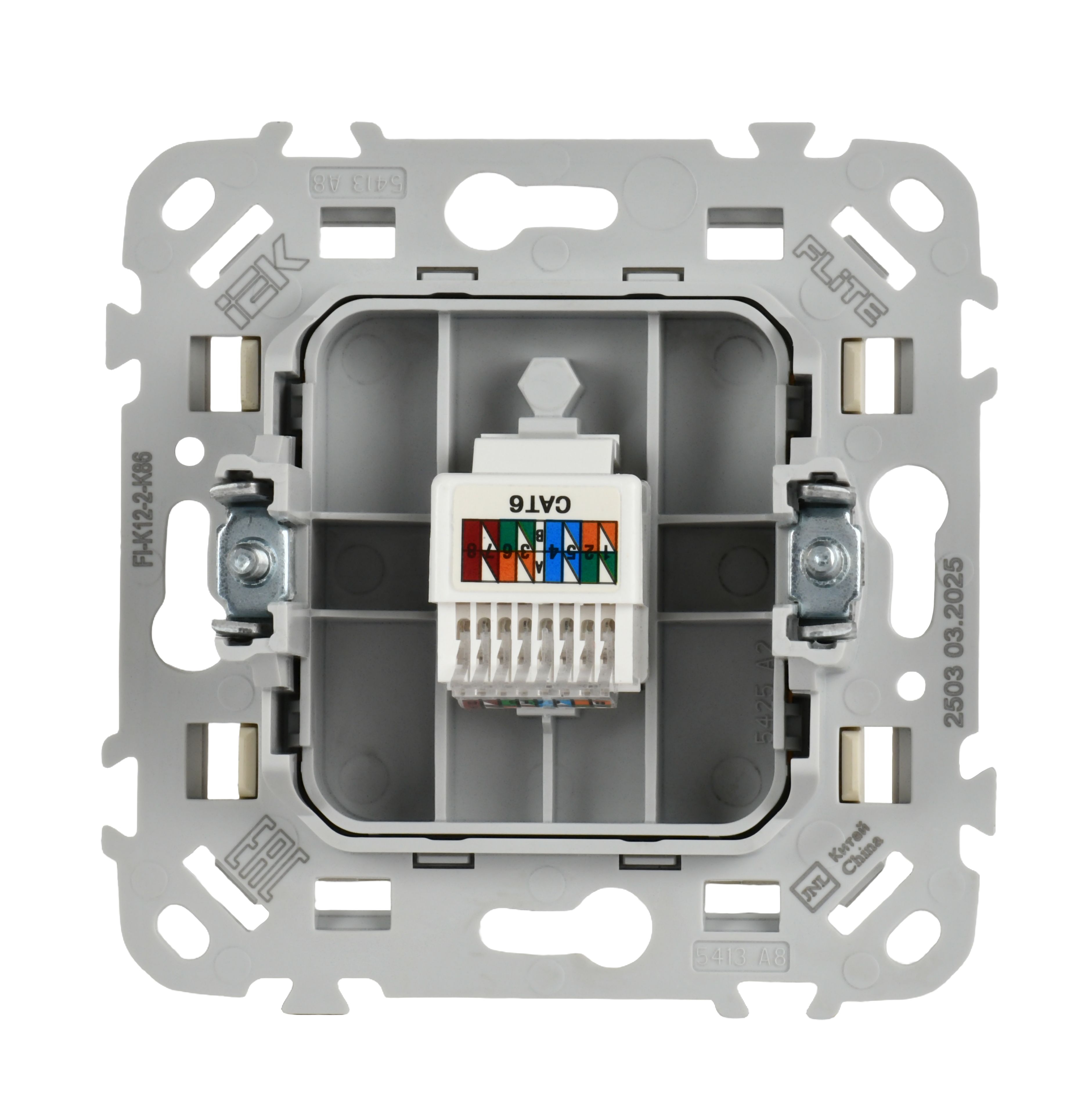 FLITE Розетка компьютерная RJ45 категория 6 UTP РК6-1-0-ФлСл сливочный IEK — фото