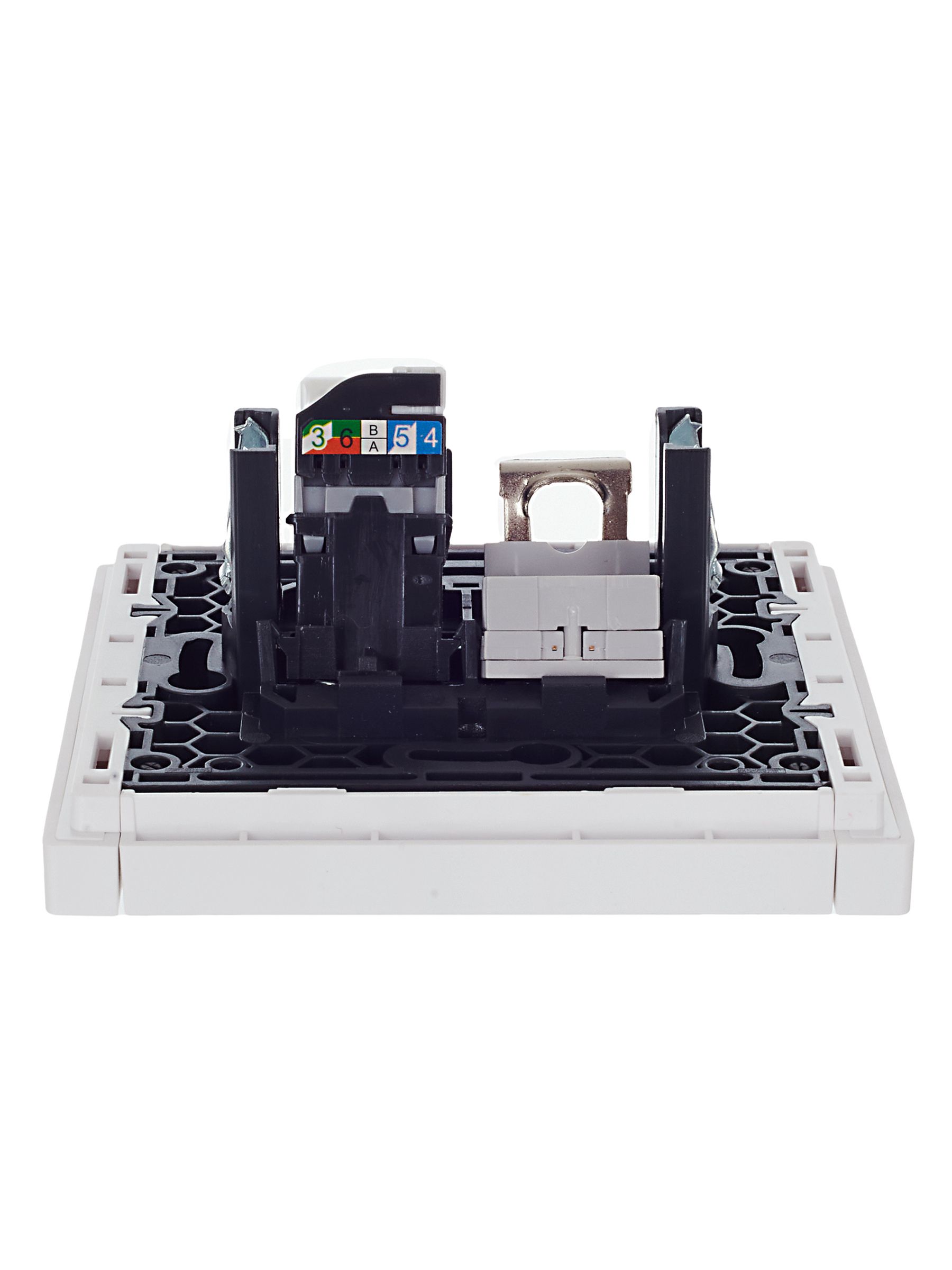 FORTE&PIANO Розетка двойная RJ11+RJ45 кат.5E FP235 белый IEK — фото