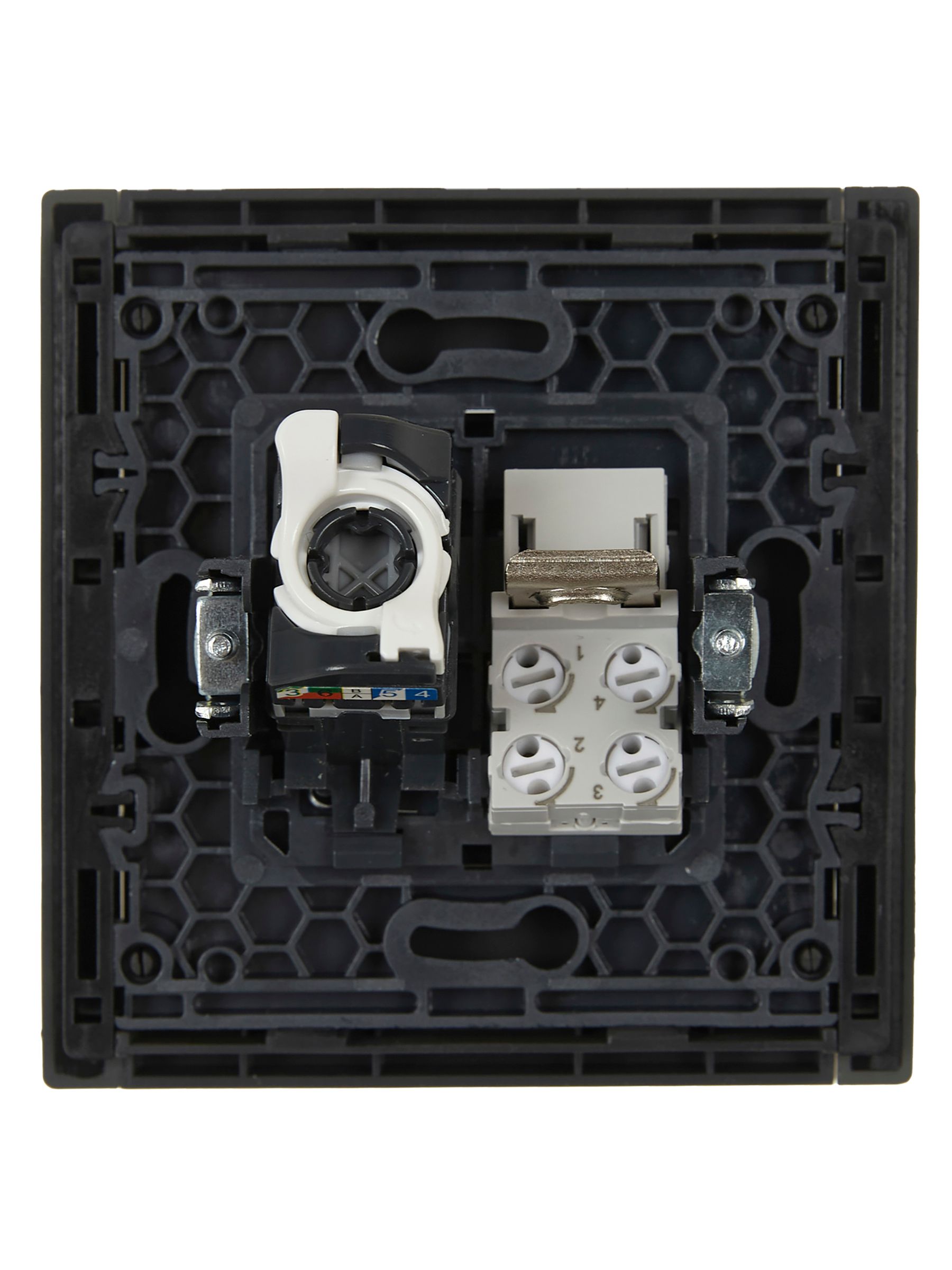 FORTE&PIANO Розетка двойная RJ11+RJ45 кат.5E FP335 серый IEK — фото