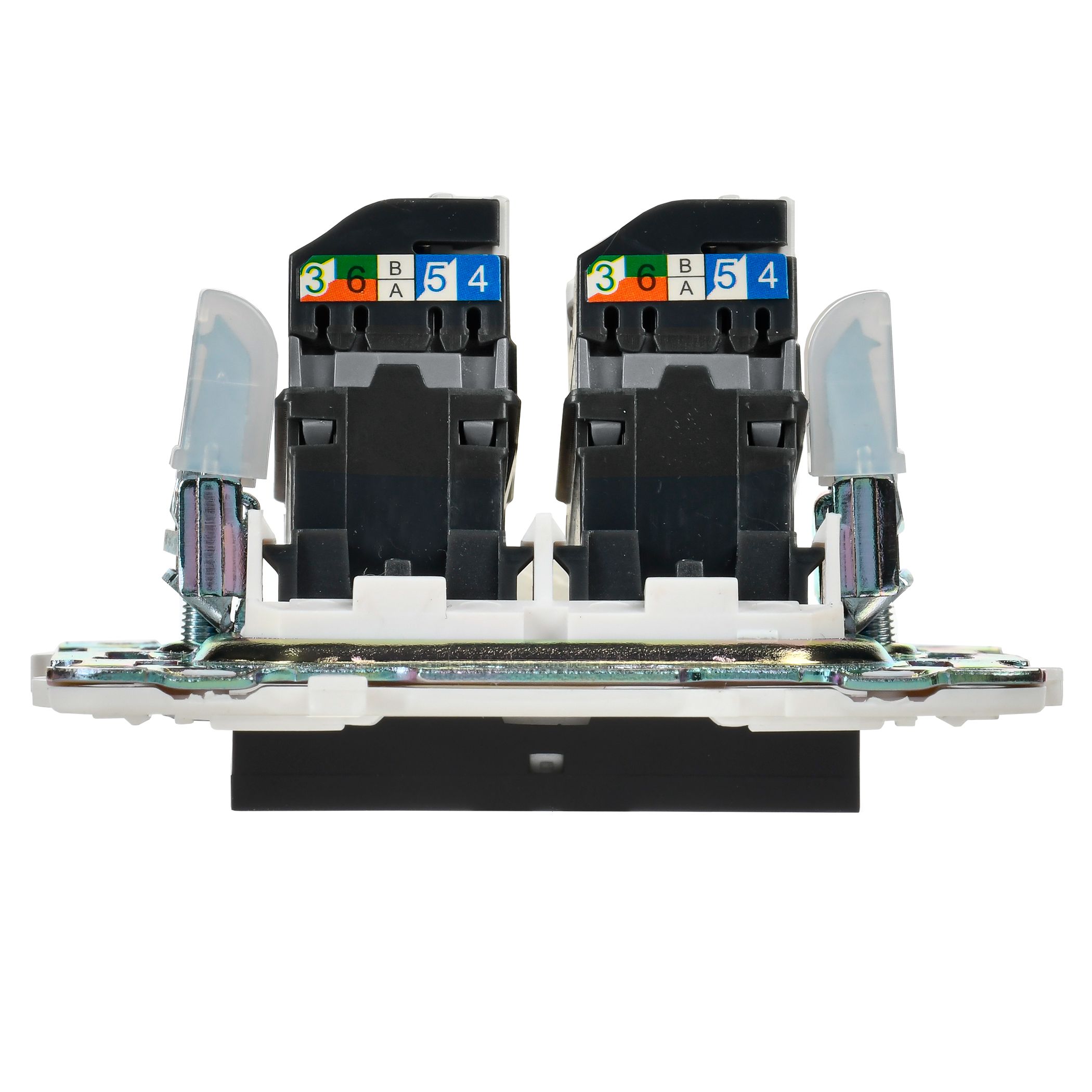 SKANDY Розетка компьютерная двойная RJ45 кат.5E SK-K03Bl черный IEK — фото