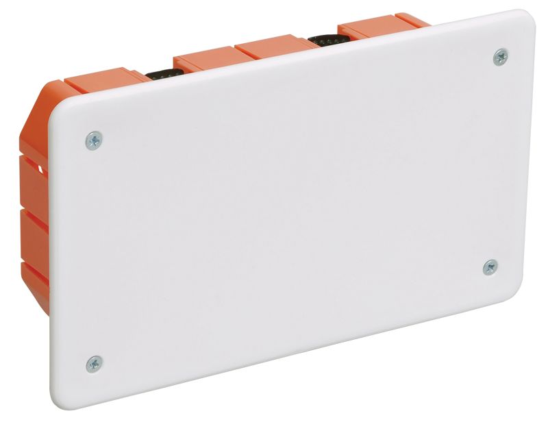 Коробка распаячная КМ41026 для полых стен безгалогенная (HF) 172х96х45мм с саморезами пластиковыми лапками с крышкой IEK