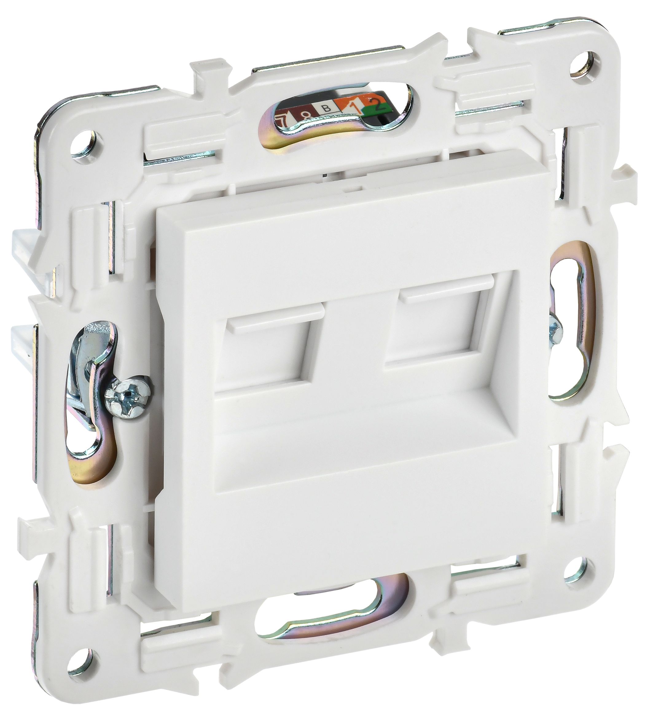 SKANDY Розетка компьютерная двойная RJ45 кат.5E SK-K03W арктический белый IEK — фото