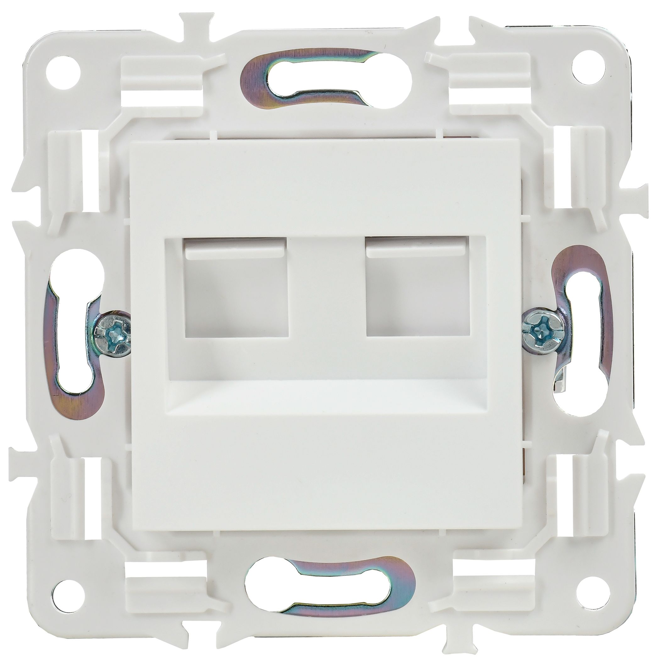 SKANDY Розетка компьютерная двойная RJ45 кат.5E SK-K03W арктический белый IEK — фото