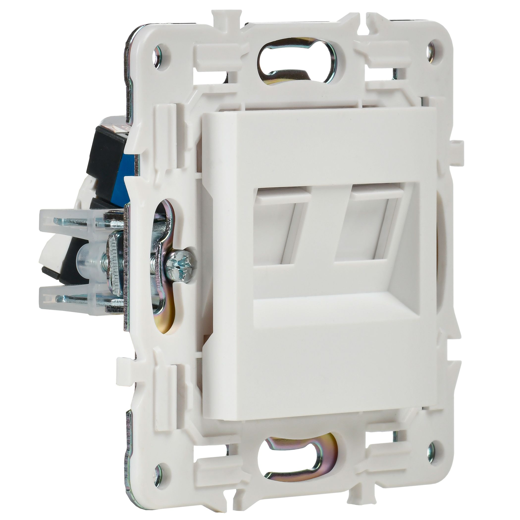 SKANDY Розетка компьютерная двойная RJ45 кат.5E SK-K03W арктический белый IEK — фото