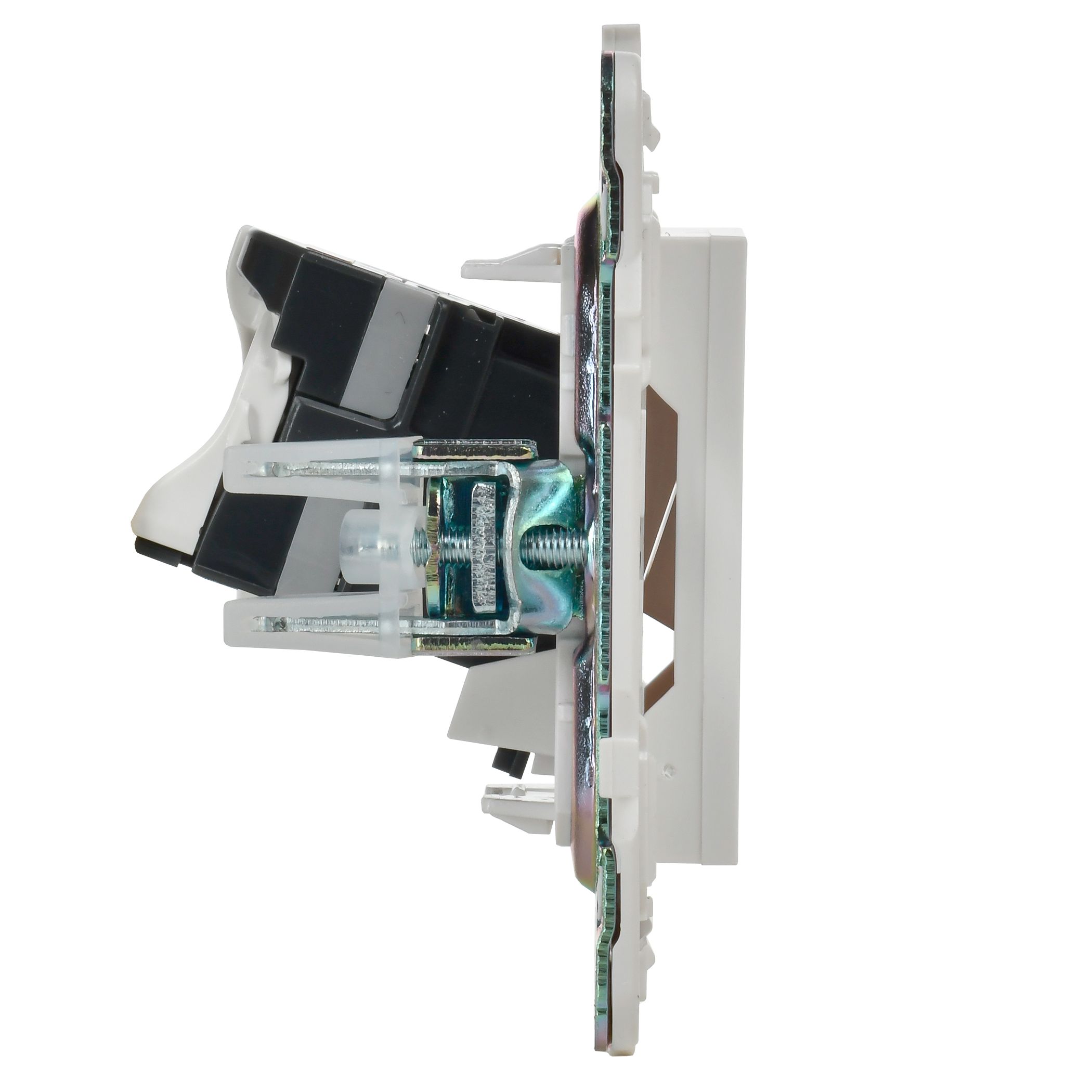 SKANDY Розетка двойная TV+RJ45 кат.5E SK-A14W арктический белый IEK — фото