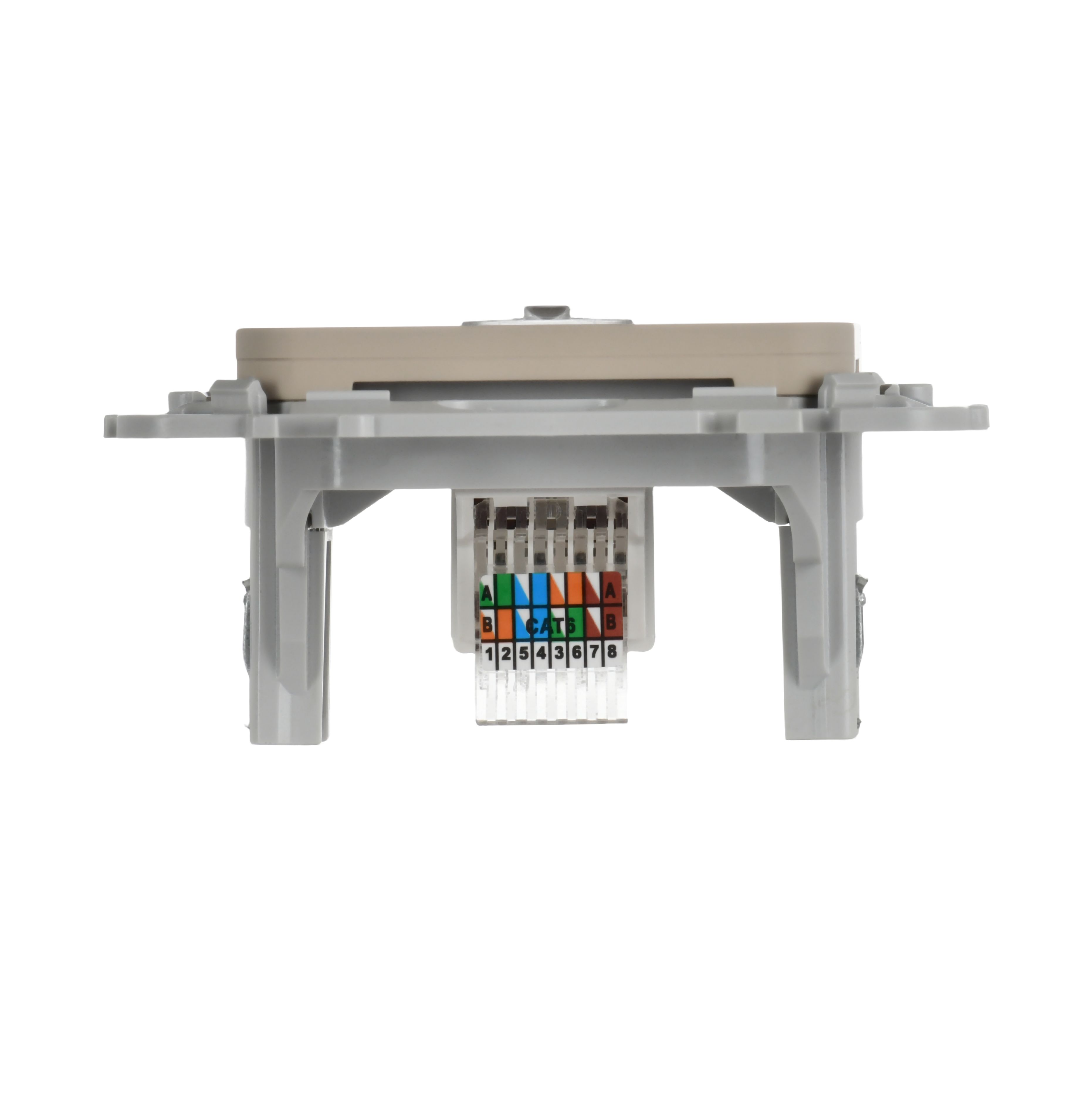 FLITE Розетка компьютерная RJ45 категория 6 UTP РК6-1-0-ФлЛ льняной IEK — фото