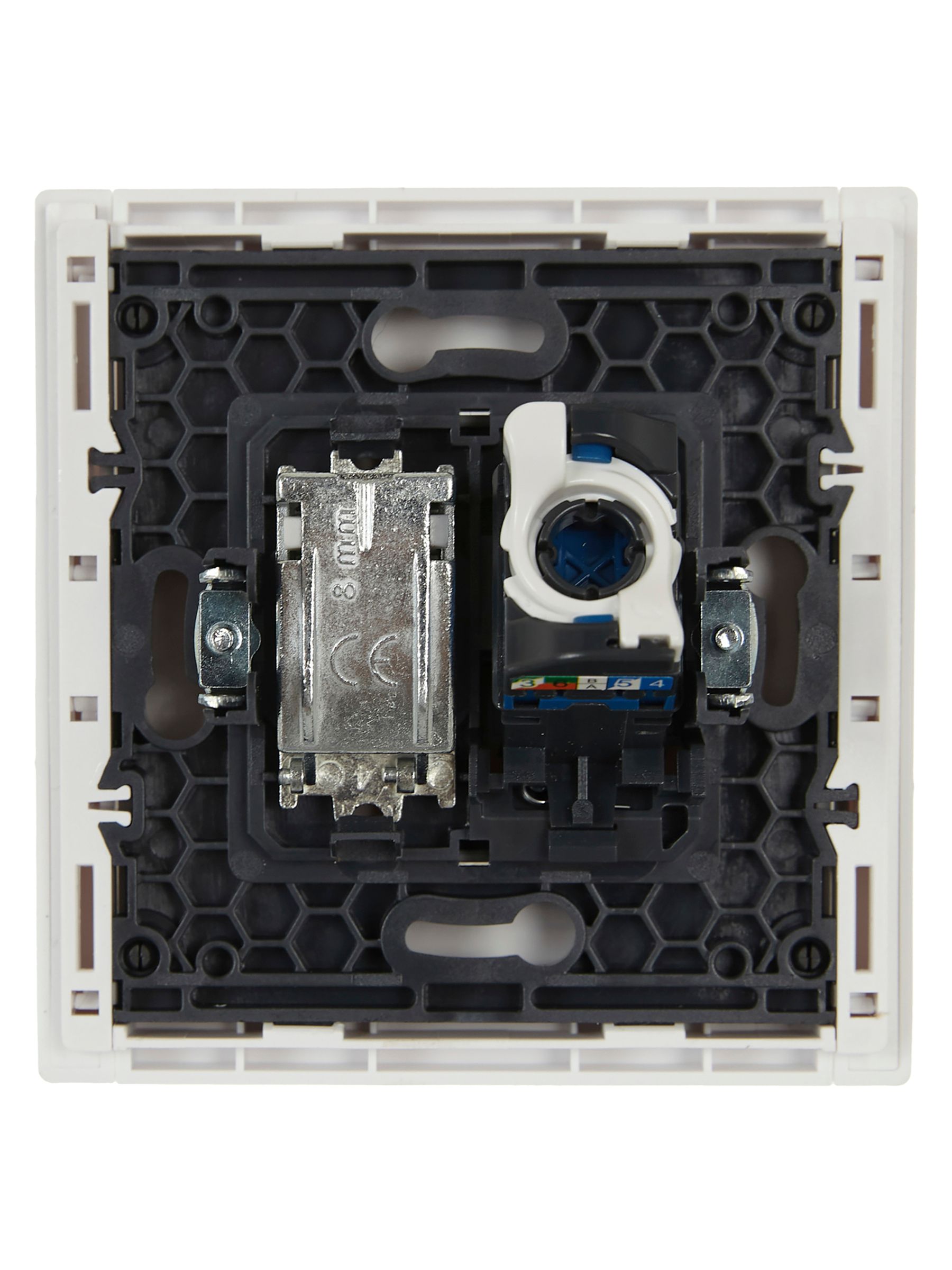 FORTE&PIANO Розетка двойная TV+RJ45 кат.6 FP237 белый IEK — фото