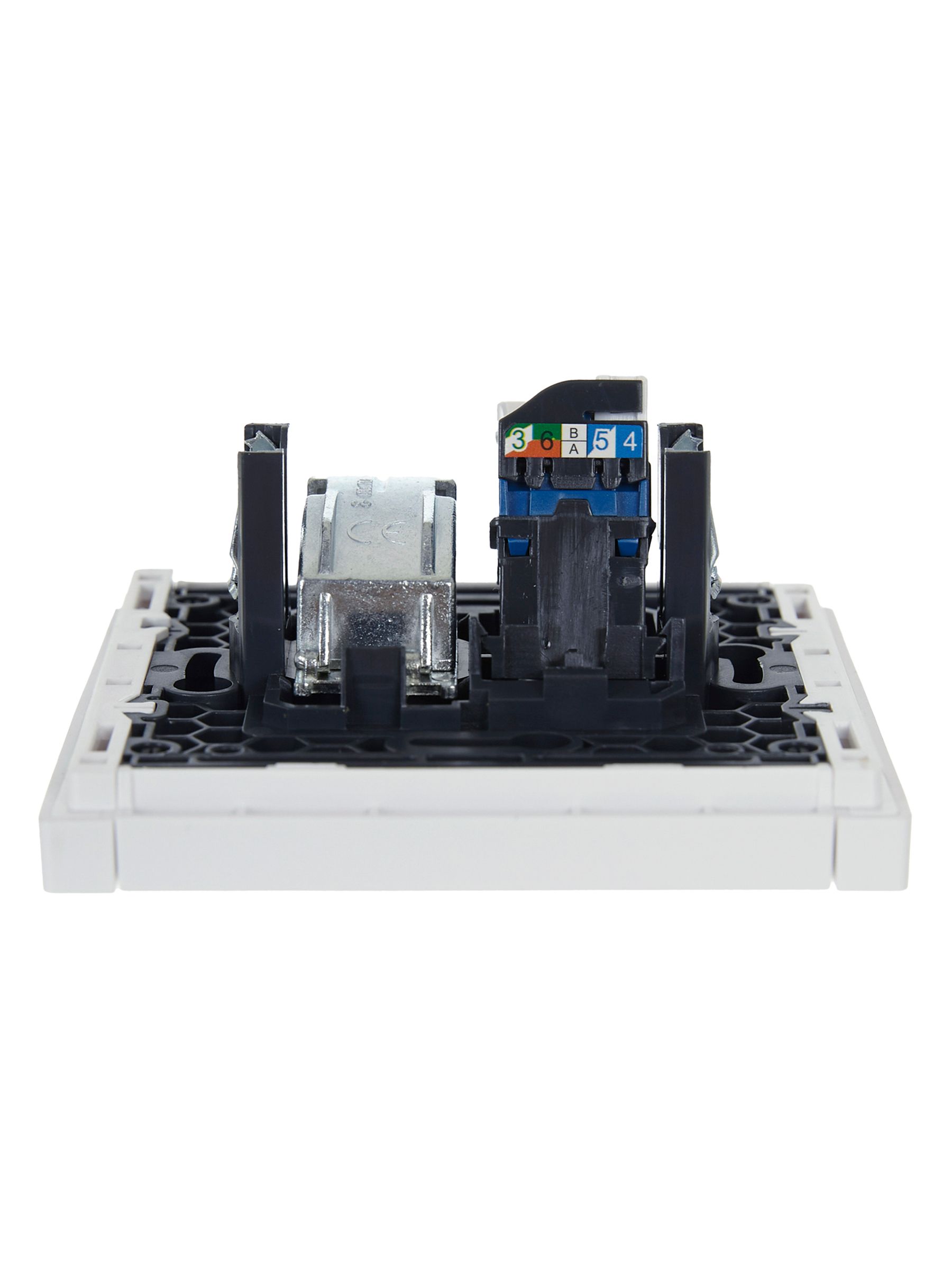 FORTE&PIANO Розетка двойная TV+RJ45 кат.6 FP237 белый IEK — фото