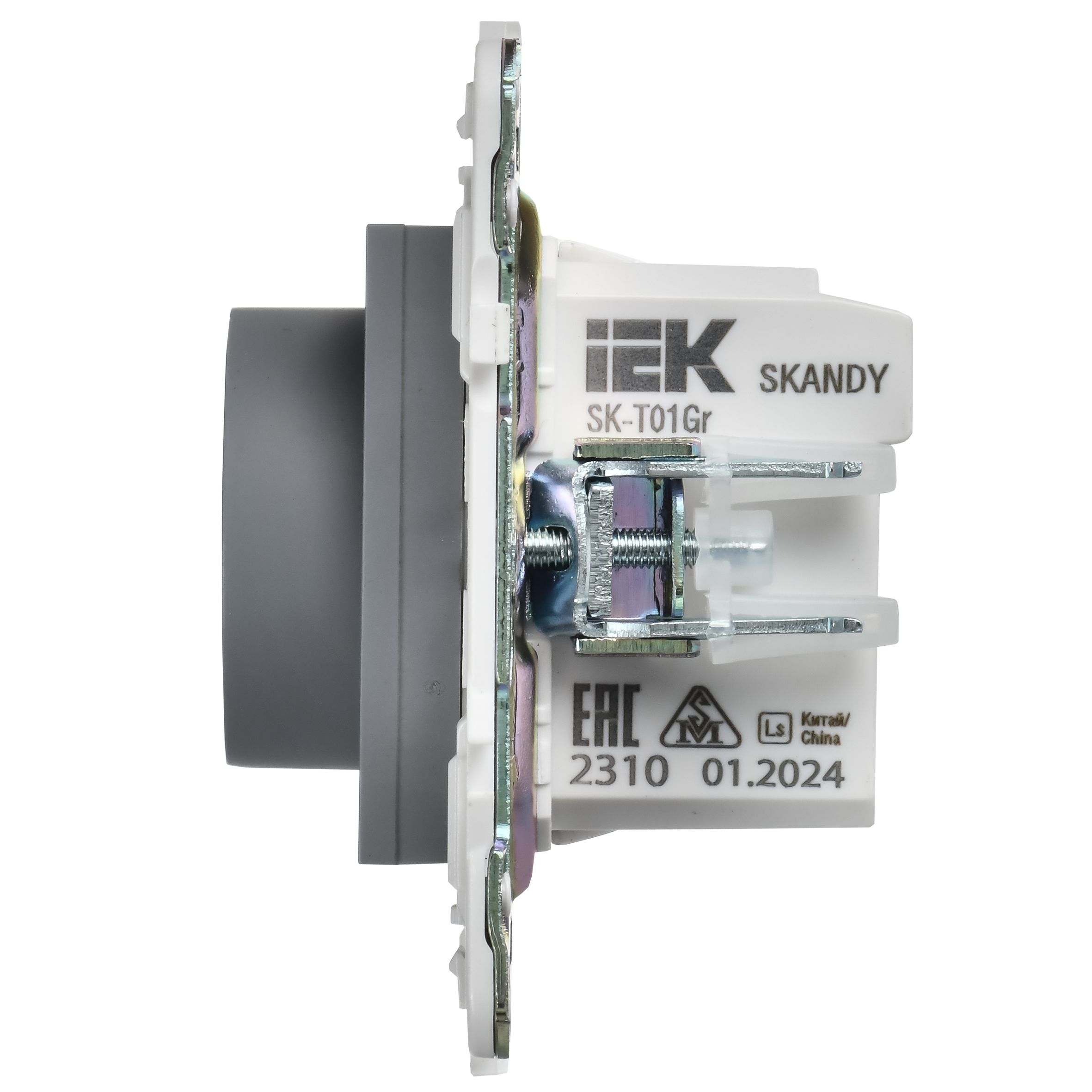 SKANDY Термостат электронный с индикацией SK-T01Gr серый IEK — фото