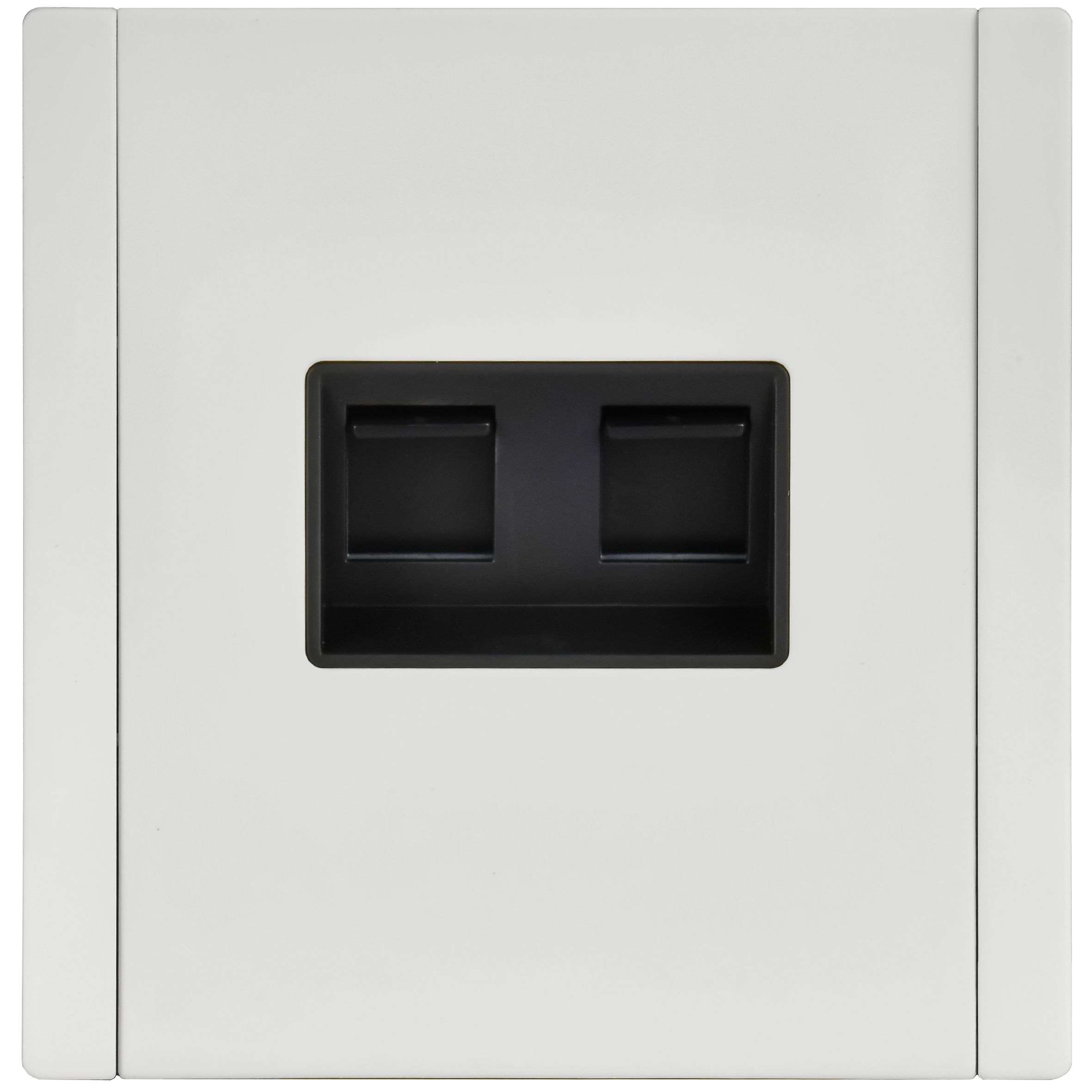 FORTE&PIANO Розетка компьютерная двойная RJ45 кат.6 FP234M металл белый IEK — фото